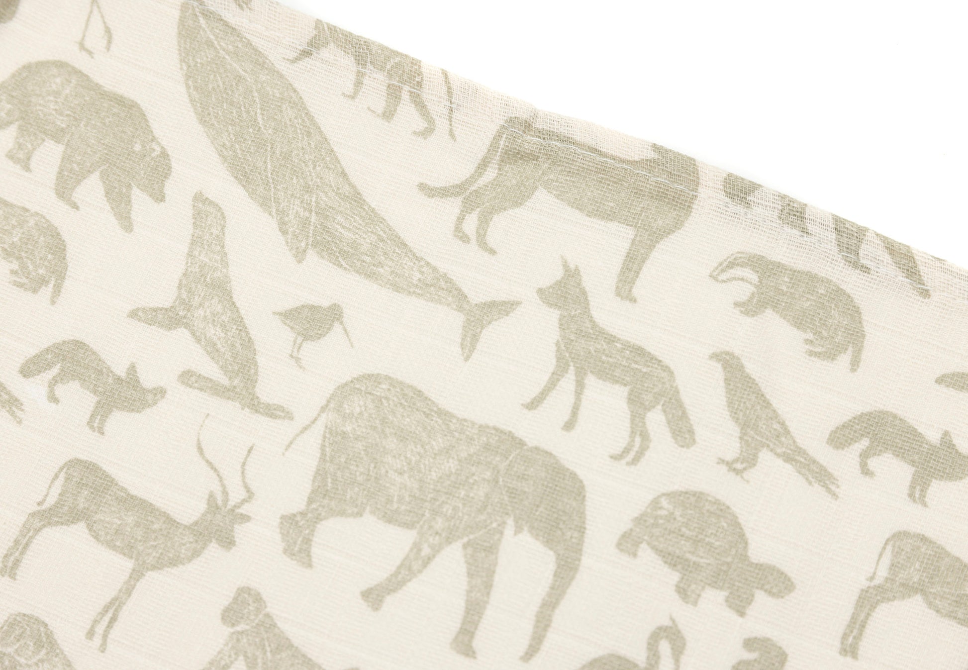 Jollein Jollein - Cloth Muslin - Animals Olive Green - 3 Pack - Pearls & Swines