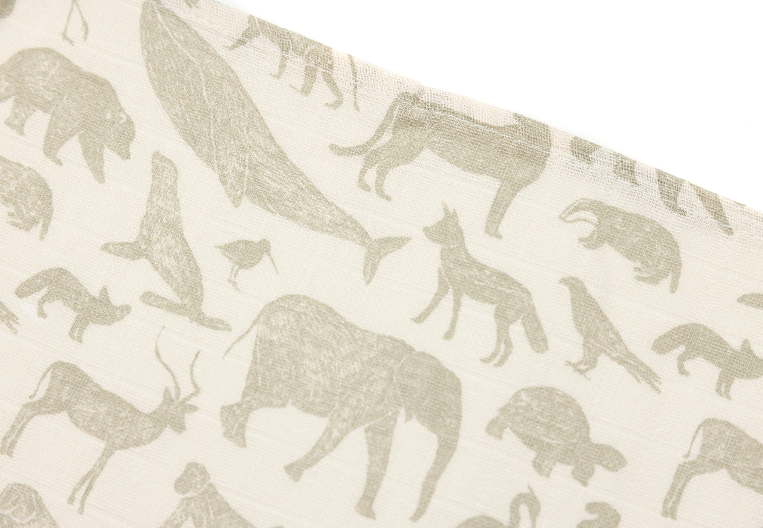 Jollein Jollein - Cloth Muslin - Animals Olive Green - 3 Pack - Pearls & Swines