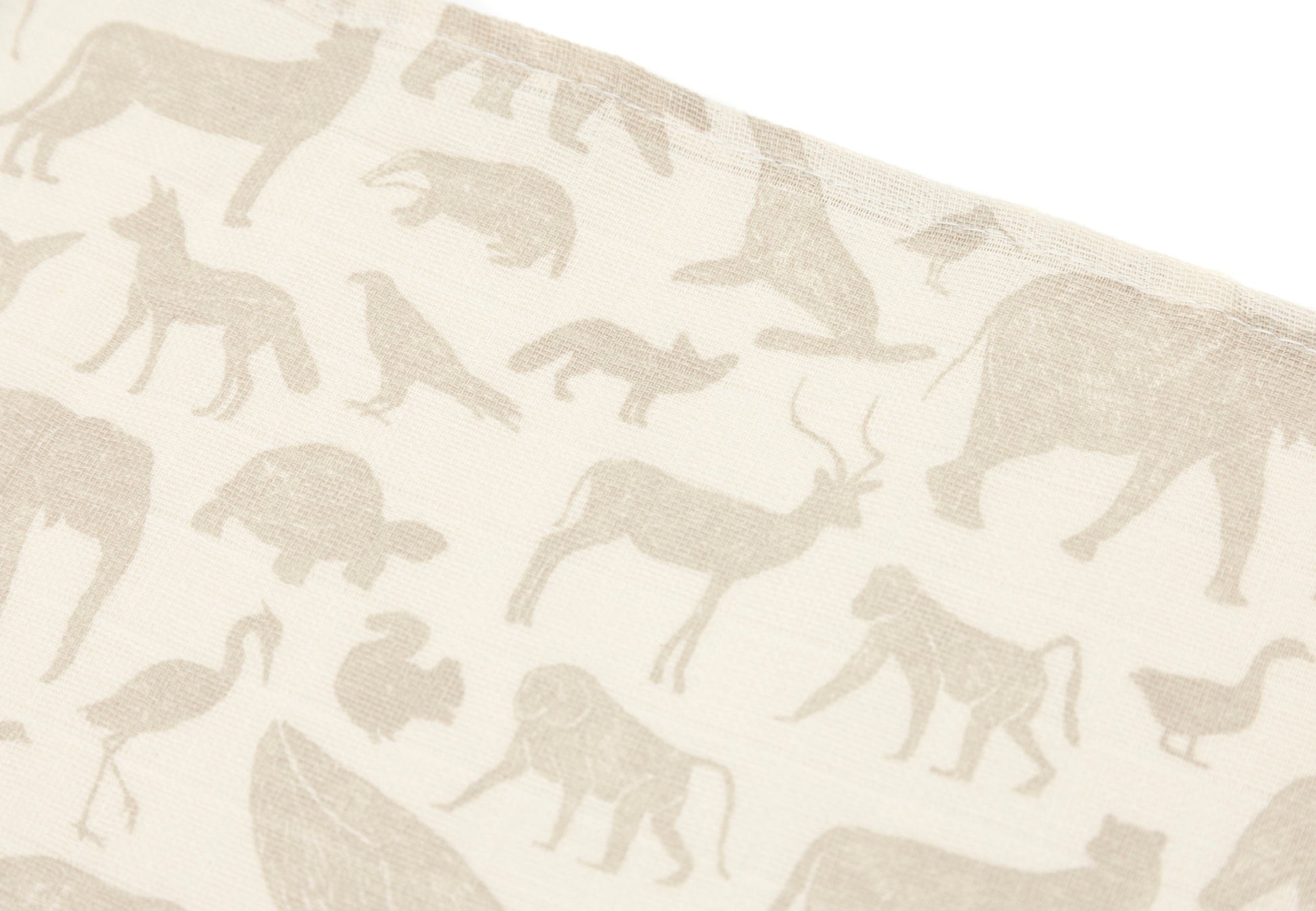 Jollein Jollein - Cloth Muslin - Animals Nougat - 3 Pack - Pearls & Swines