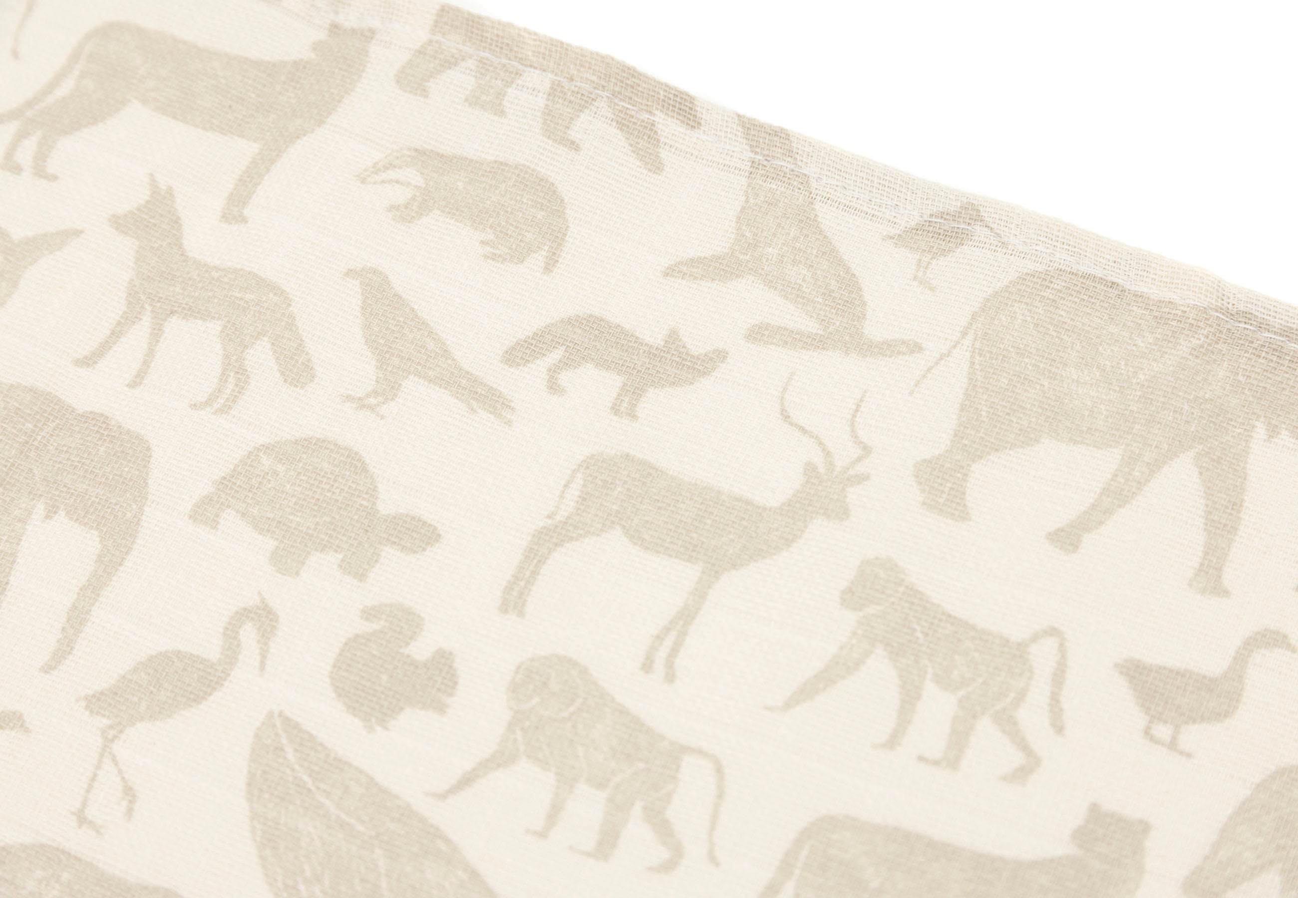 Jollein Jollein - Cloth Muslin - Animals Nougat - 3 Pack - Pearls & Swines