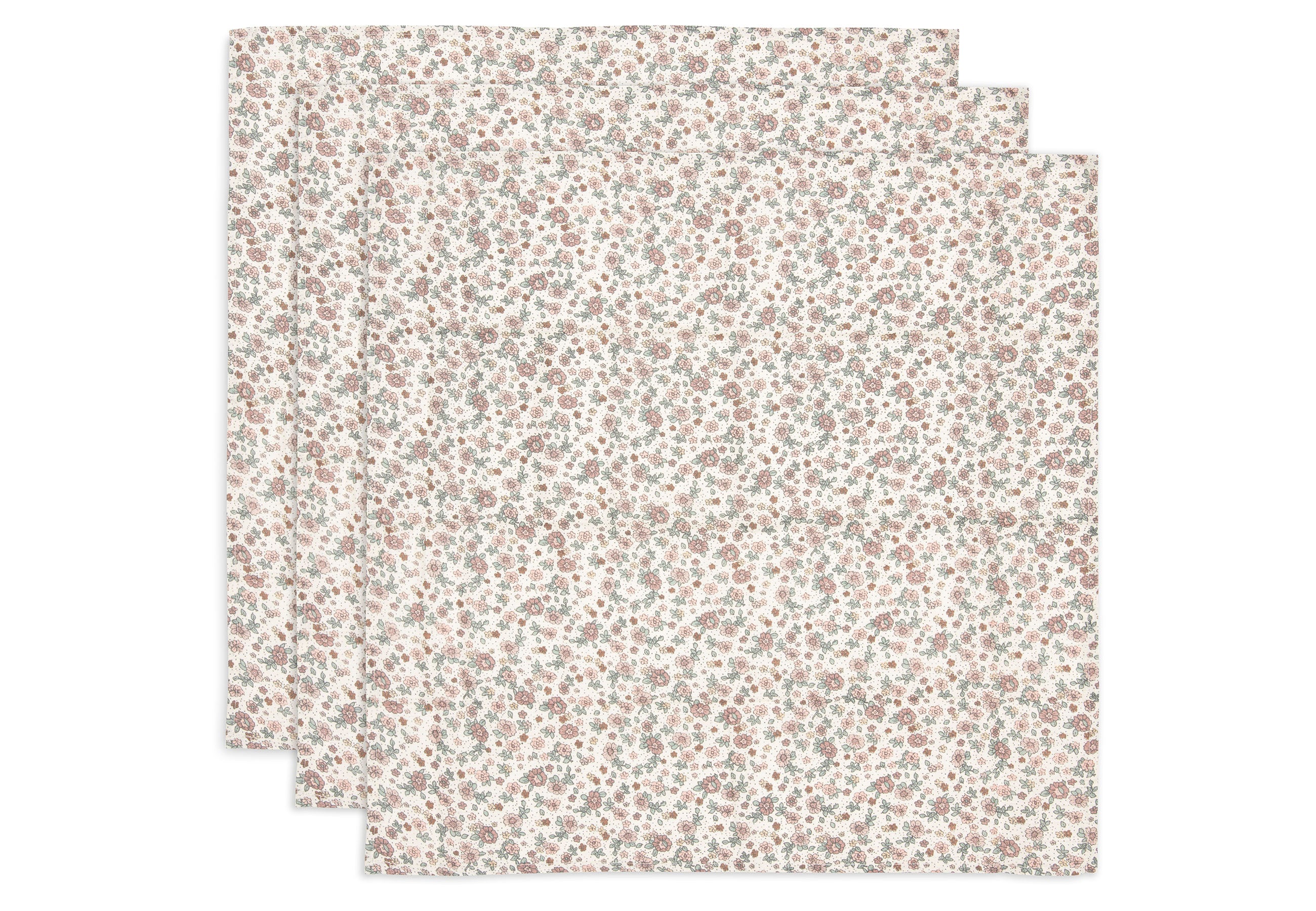 Jollein Jollein - Cloth Muslin - Retro Flowers - 3 Pack - Pearls & Swines