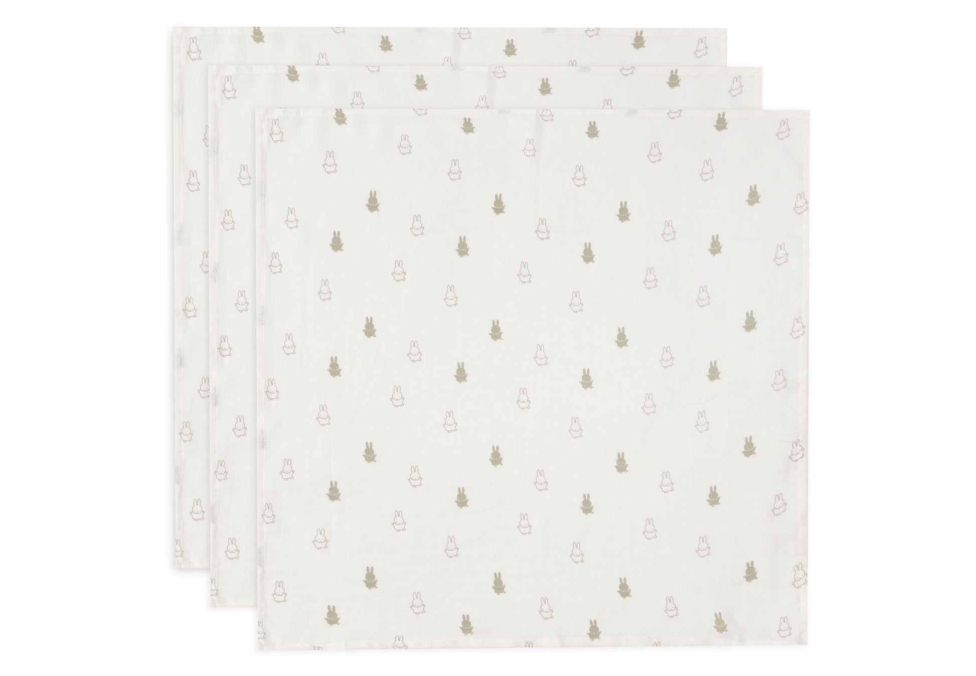 Jollein Jollein - Cloth Muslin - Happy Miffy Olive Green - 3 Pack - Pearls & Swines
