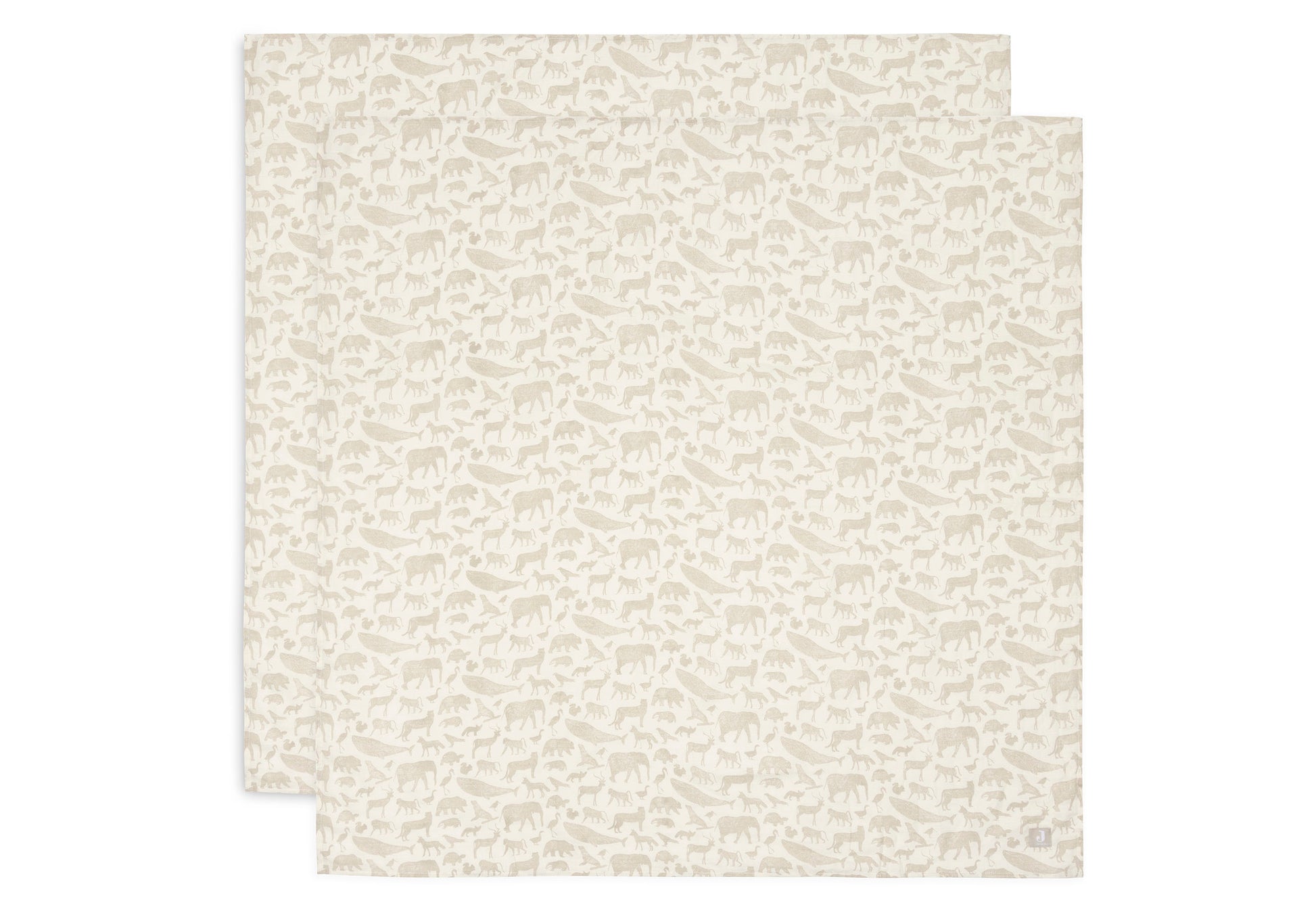 Jollein Jollein - Swaddle Muslin - Animals Nougat - 2 pack - Pearls & Swines