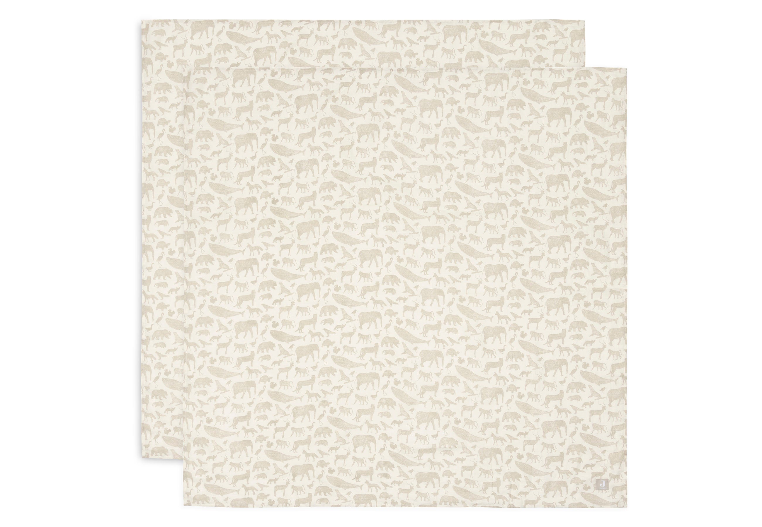 Jollein Jollein - Swaddle Muslin - Animals Nougat - 2 pack - Pearls & Swines