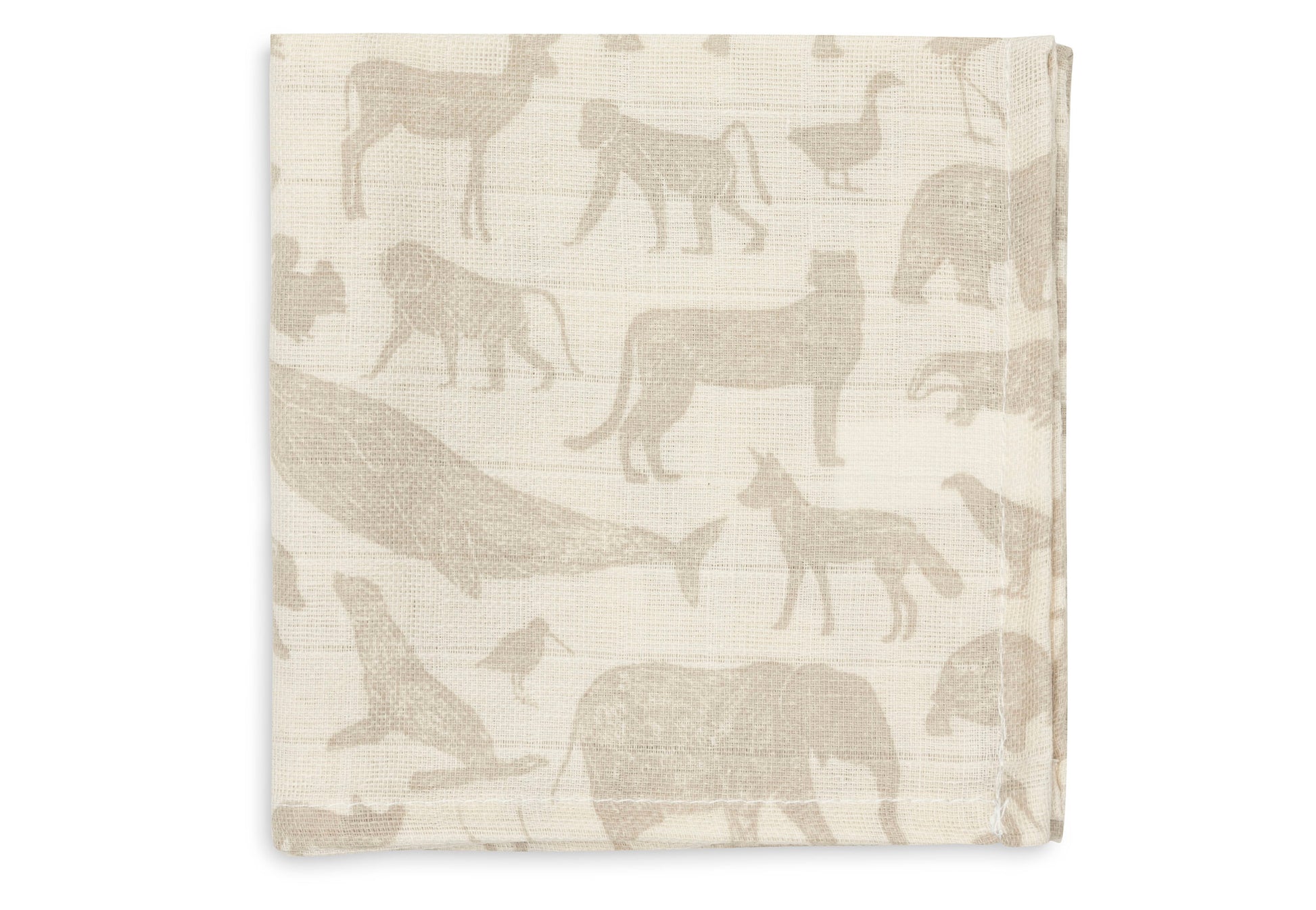 Jollein Jollein - Mouth Cloth Muslin - Animals Nougat - 3 Pack - Pearls & Swines