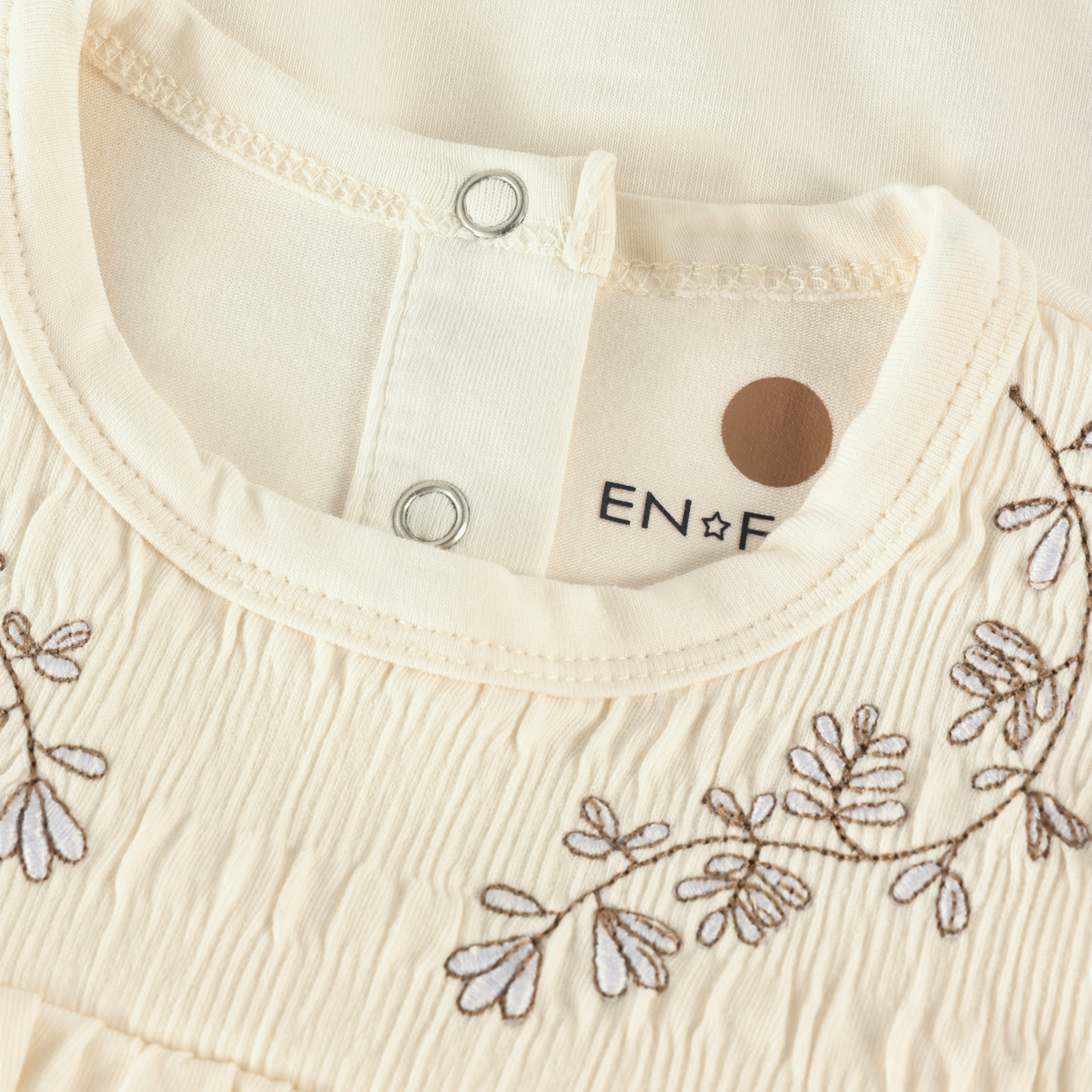 Enfant Enfant - Body SS Embroidery - Eggnog - Pearls & Swines