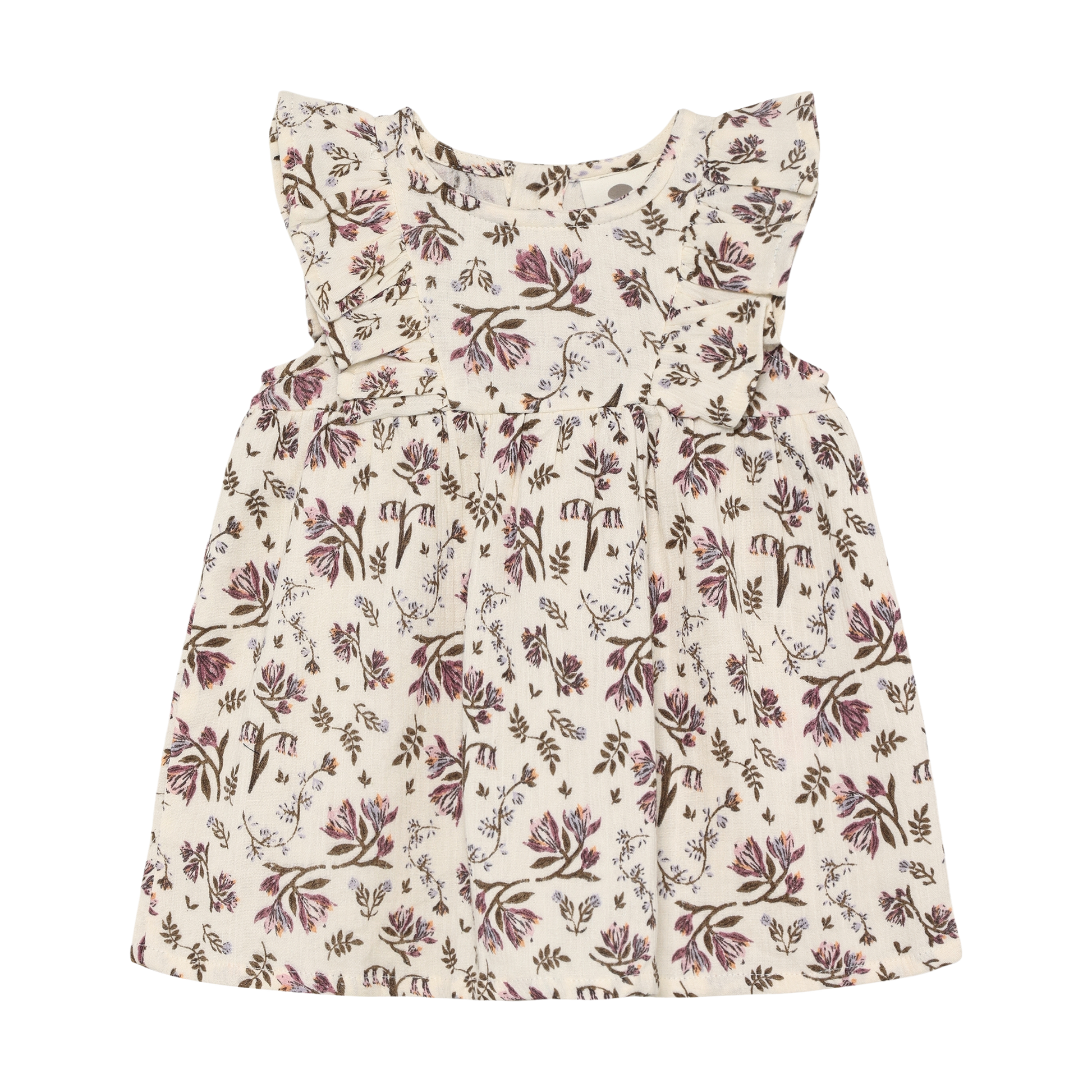 Enfant Enfant - Dress NS Floral Woven - Eggnog - Pearls & Swines