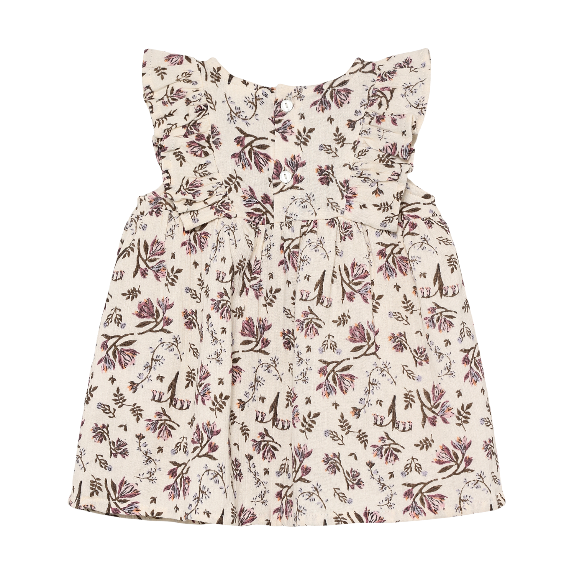 Enfant Enfant - Dress NS Floral Woven - Eggnog - Pearls & Swines