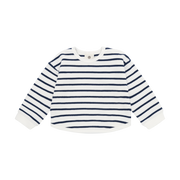 Enfant Enfant - Newborn Sweatshirt Stripe - Medieval Blue - Pearls & Swines