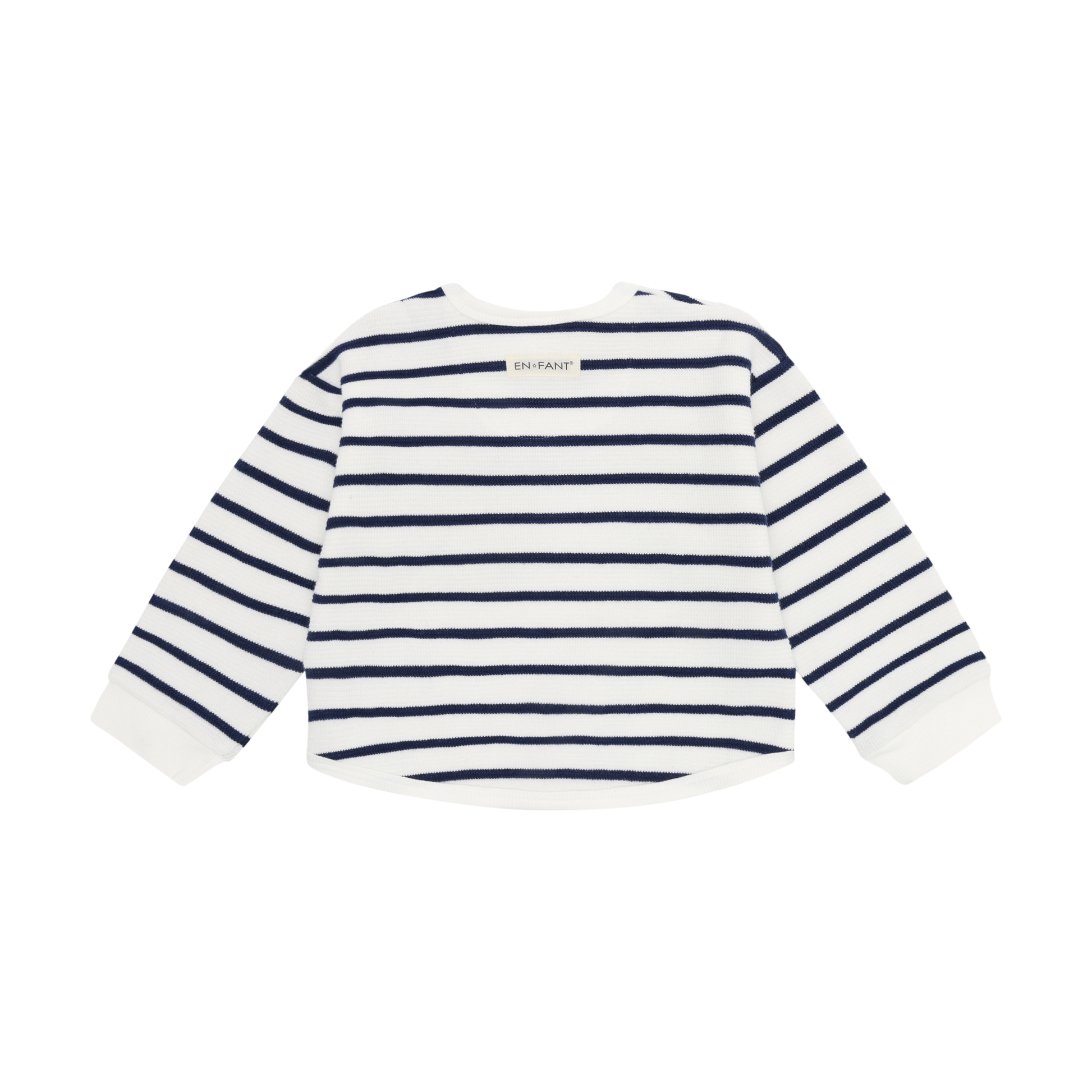 Enfant Enfant - Newborn Sweatshirt Stripe - Medieval Blue - Pearls & Swines