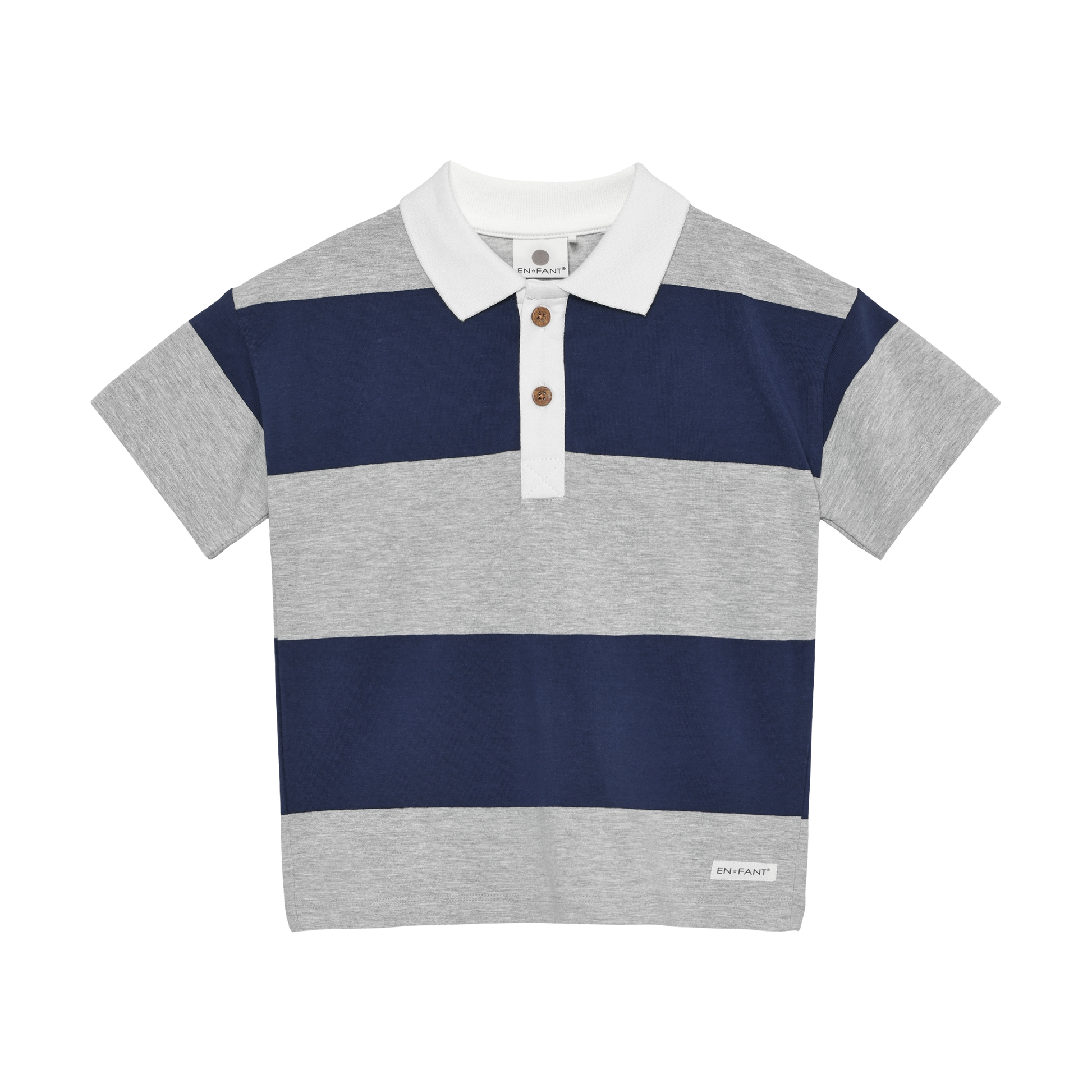 Enfant Enfant - T-shirt SS Polo - Light Grey Melange - Pearls & Swines
