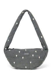 Pearls & Swines Studio Noos - Denim Mini Cross Body Bag - Grey Hearts - Pearls & Swines
