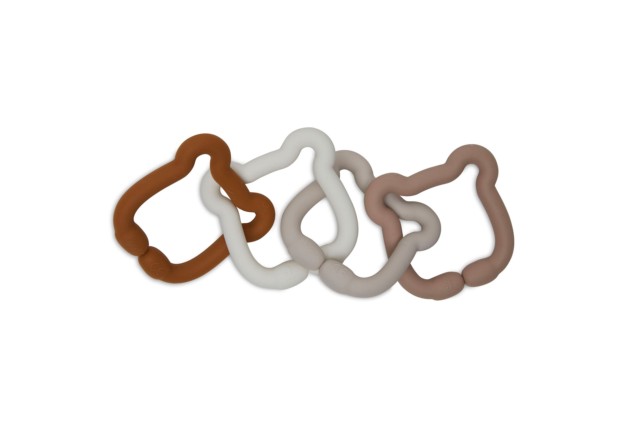 Jollein Jollein - Loops Toy Silicone - Teddy Bear - Pearls & Swines