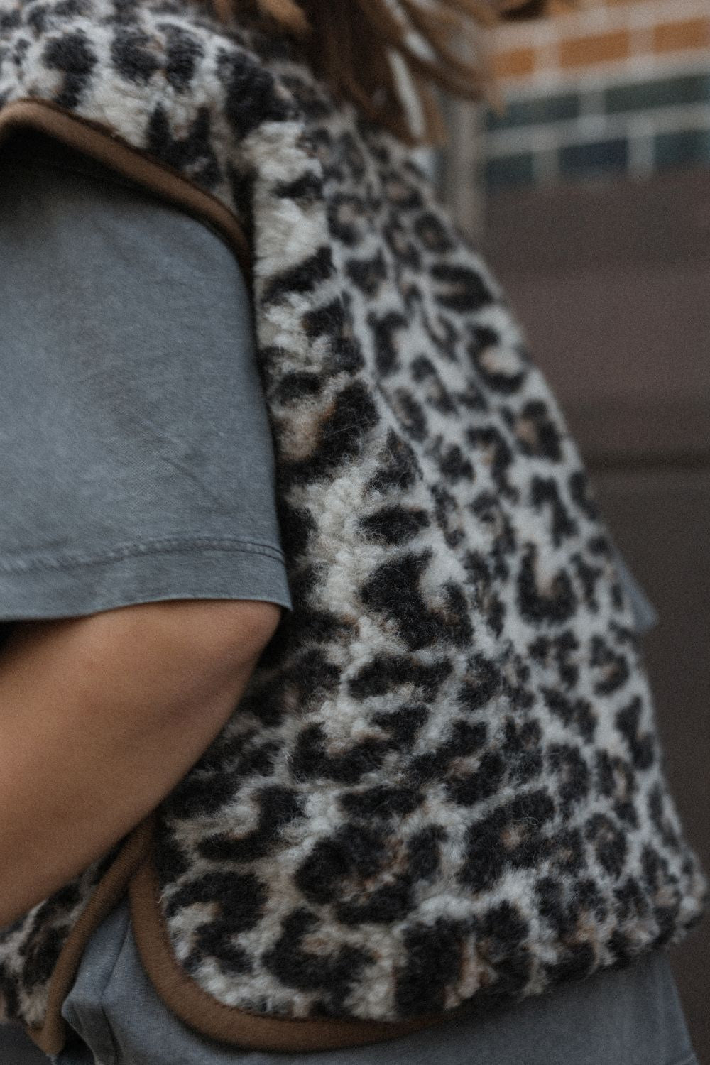 Alwero Alwero - Gilet Camino Junior - Leopard Light - Pearls & Swines