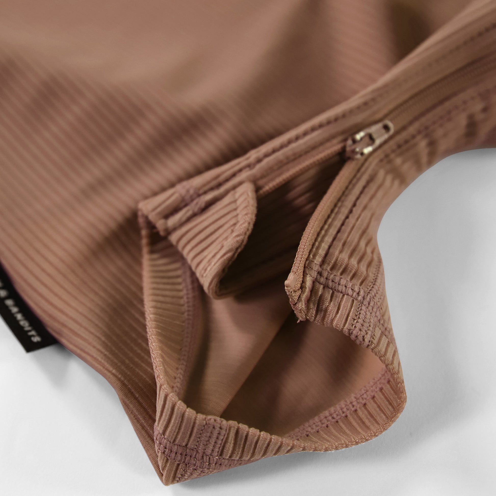 Beach &amp; Bandits Beach & Bandits - Chocolate Ribbed - Baby Suit - Pearls & Swines