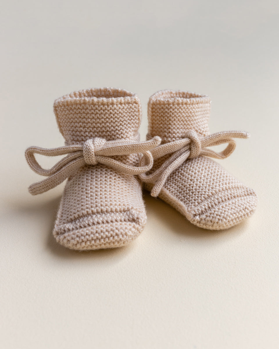 Hvid Hvid - Booties - Oat - Pearls & Swines