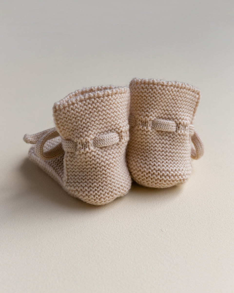 Hvid Hvid - Booties - Oat - Pearls & Swines