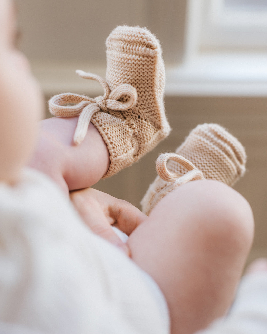 Hvid Hvid - Booties - Oat - Pearls & Swines