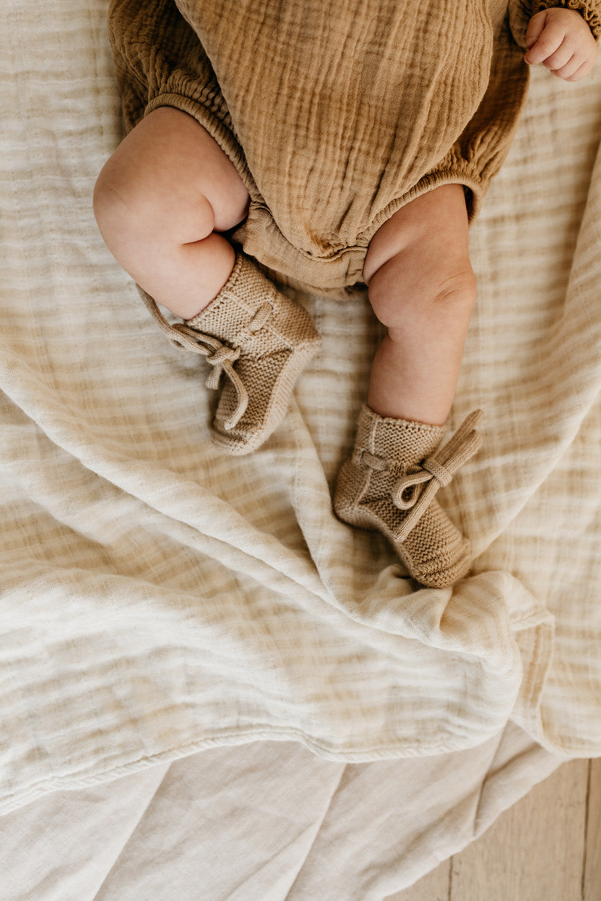 Hvid Hvid - Booties - Sand - Pearls & Swines