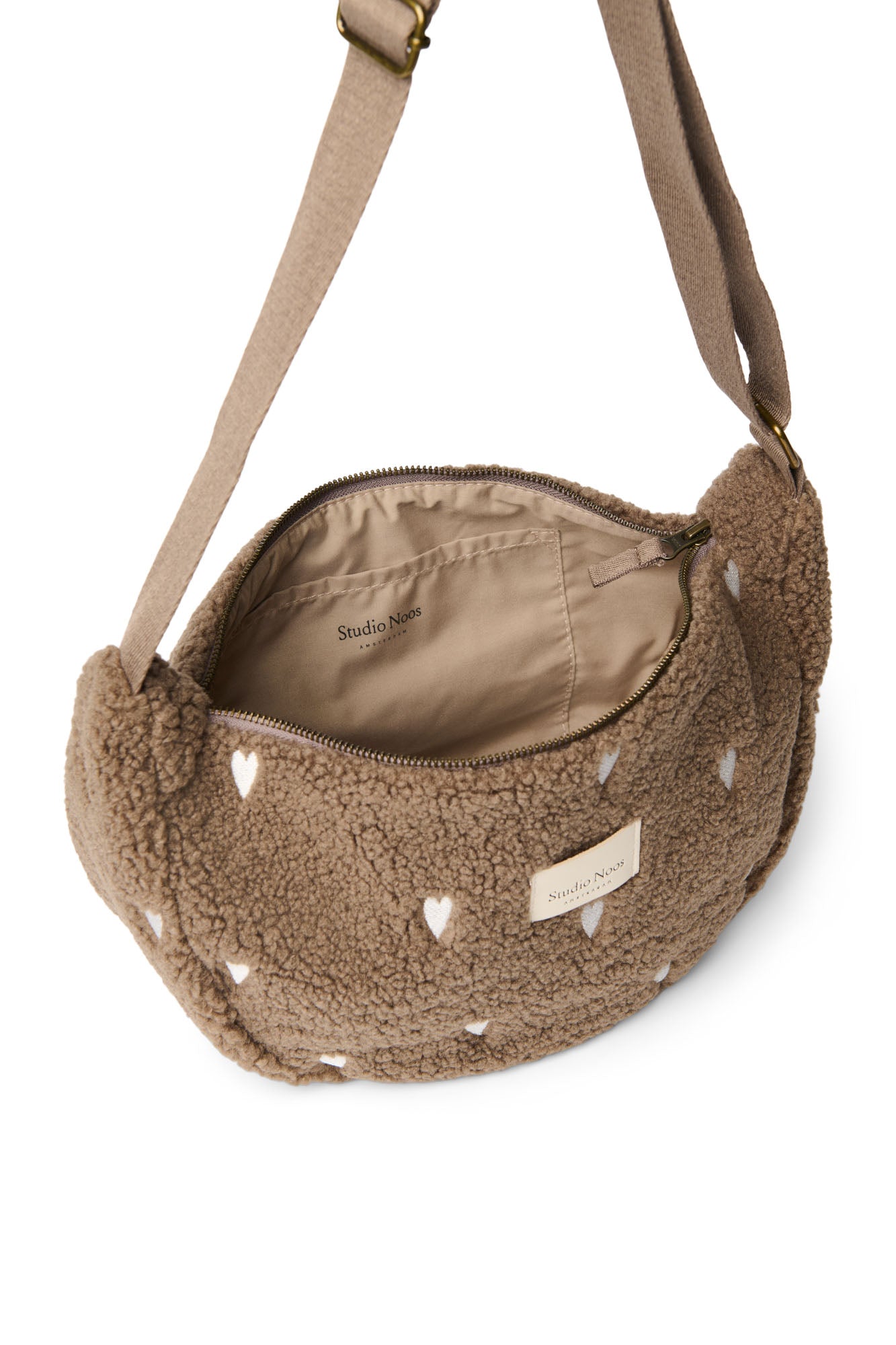 Pearls & Swines Studio Noos - Teddy Fanny Pack - Brown Hearts - Pearls & Swines