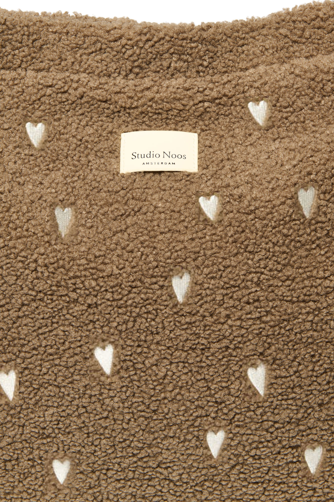 Pearls & Swines Studio Noos - Teddy Diaperbag - Brown Hearts - Pearls & Swines
