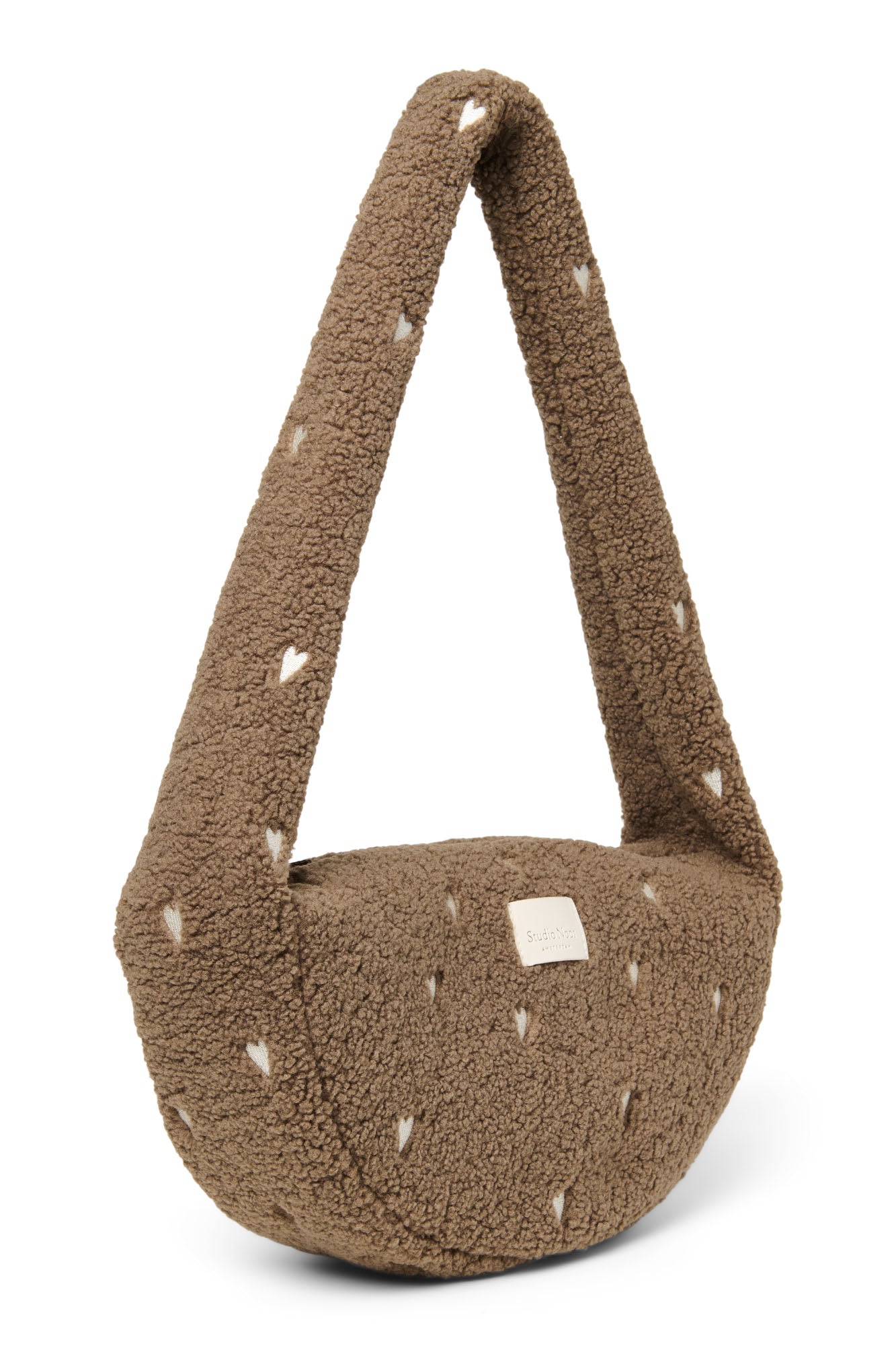 Pearls & Swines Studio Noos - Teddy Mini Cross Body Bag - Brown Hearts - Pearls & Swines