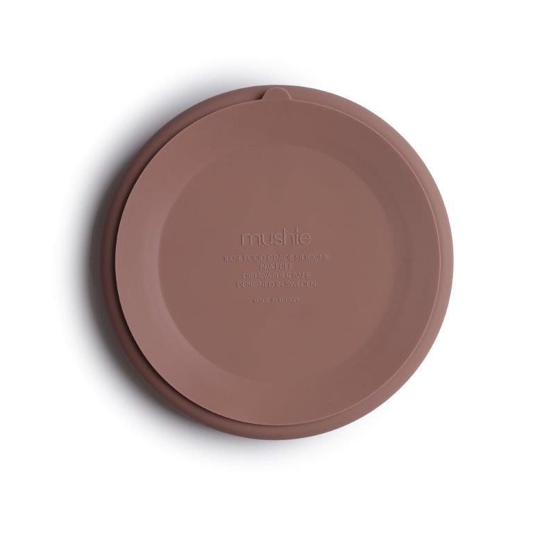 Mushie Mushie Silicone Suction Plate - Cloudy Mauve - Pearls & Swines