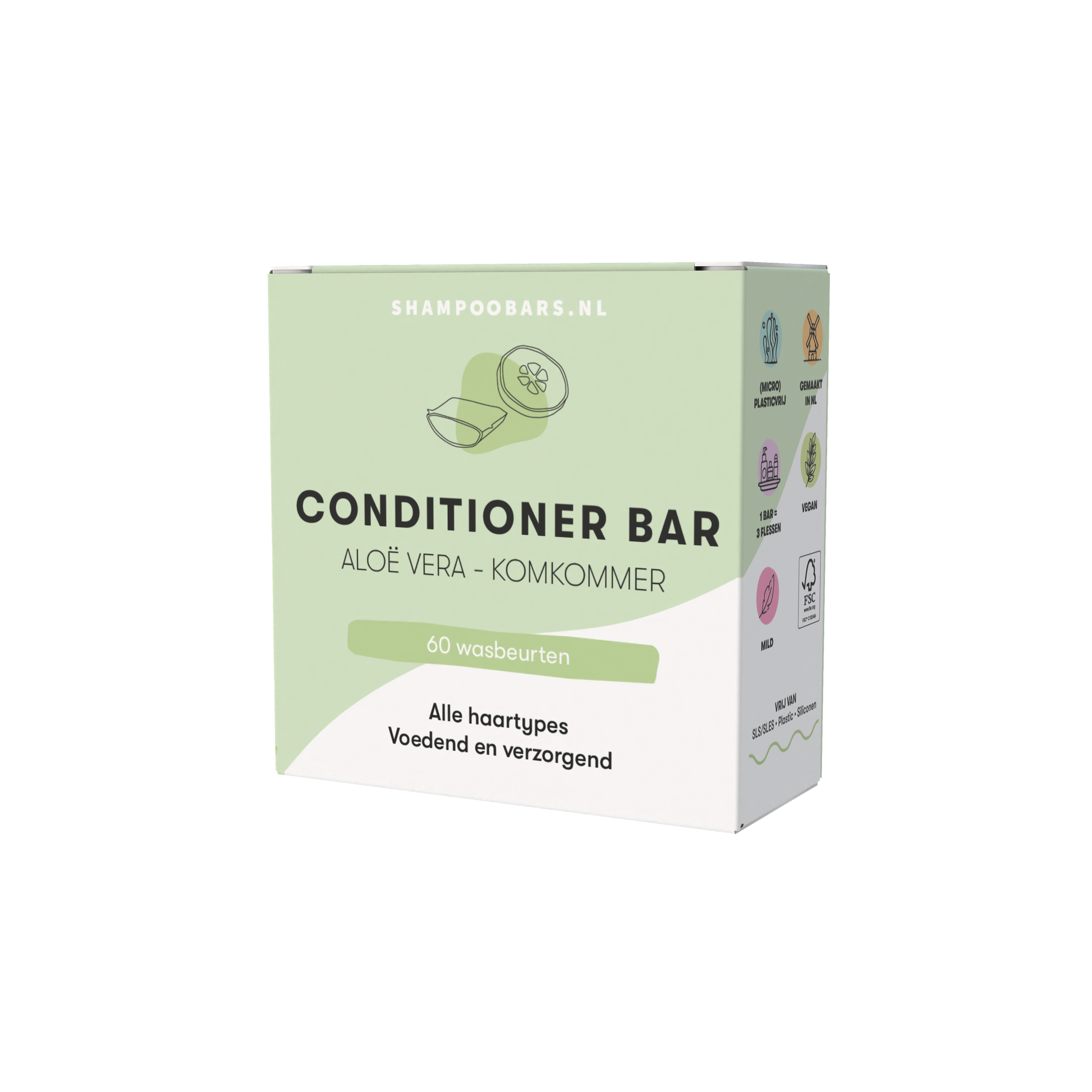 Shampoobars Shampoobars - Conditioner bar - Aloë Komkommer - Pearls & Swines