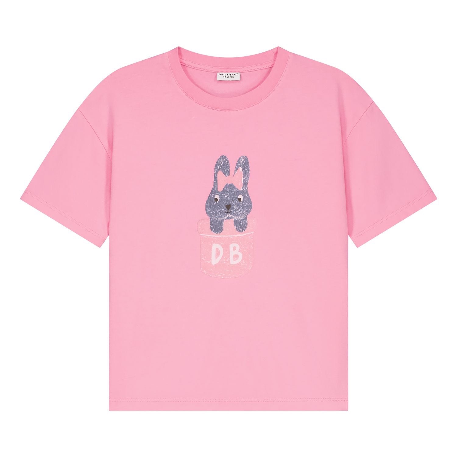 Daily Brat Daily Brat - Bunny t-shirt Pink Cosmos - Pearls & Swines