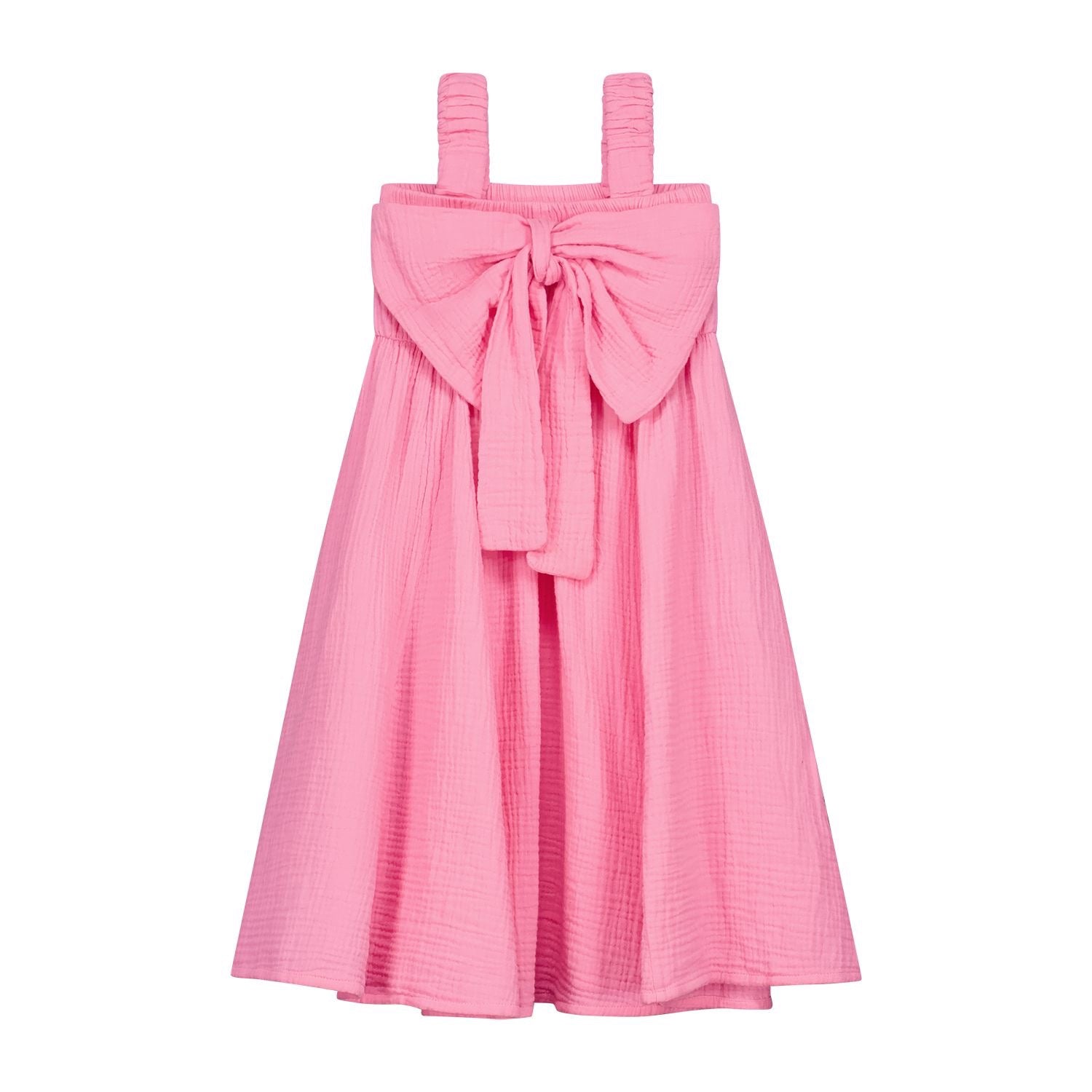 Daily Brat Daily Brat - Bow Dress Pink Cosmos - Pearls & Swines