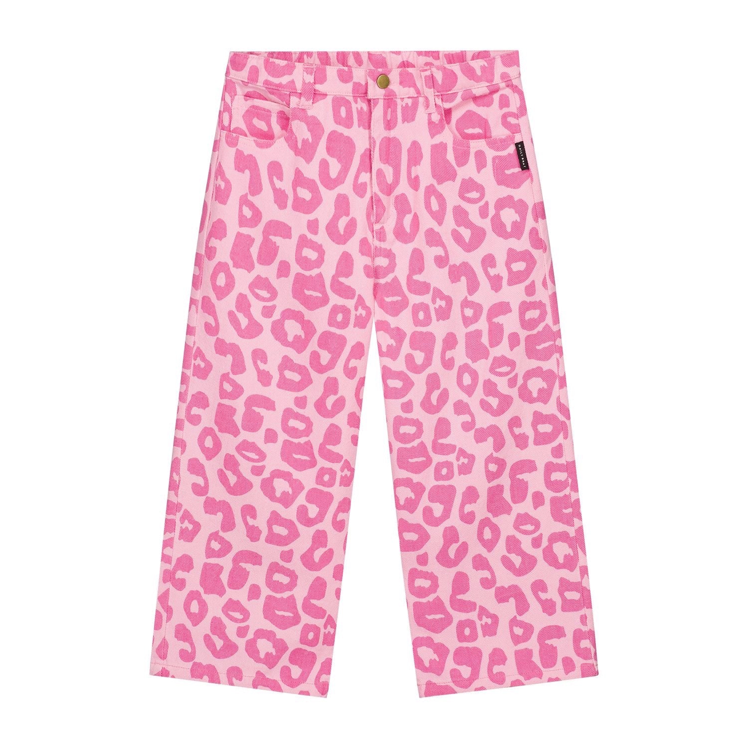 Daily Brat Daily Brat - Bubble Blush Leopard Jeans - Pearls & Swines