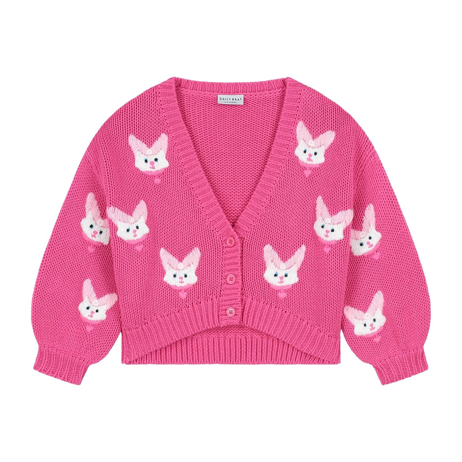 Daily Brat Daily Brat - Cardigan - Kitty Cat - Pearls & Swines