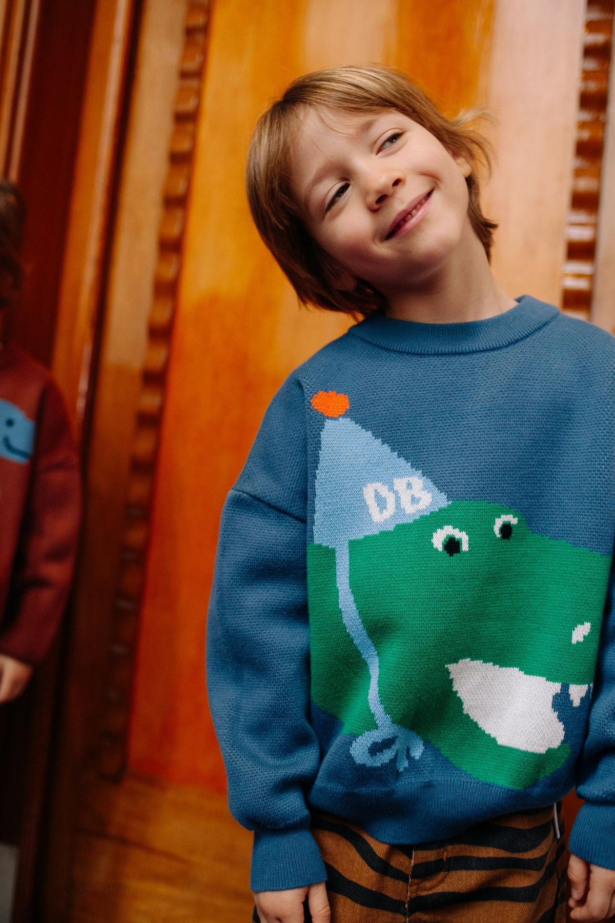 Daily Brat Daily Brat - Knitted Sweater - Daffy Dino - Pearls & Swines