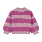 Daily Brat - Sweater - Pink Glitter Stripe