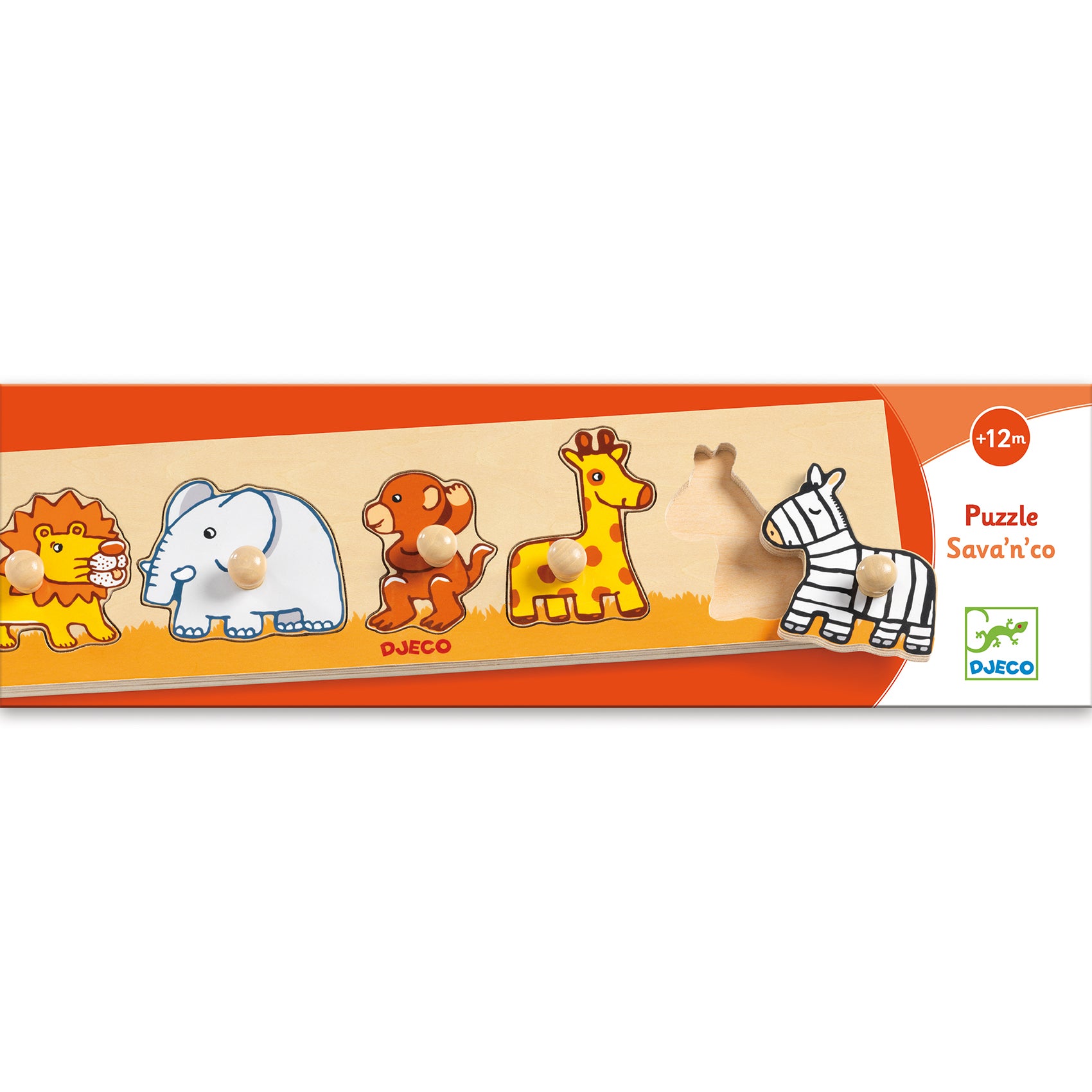 Djeco Djeco - Wooden Puzzle - Sava'n'co - Pearls & Swines