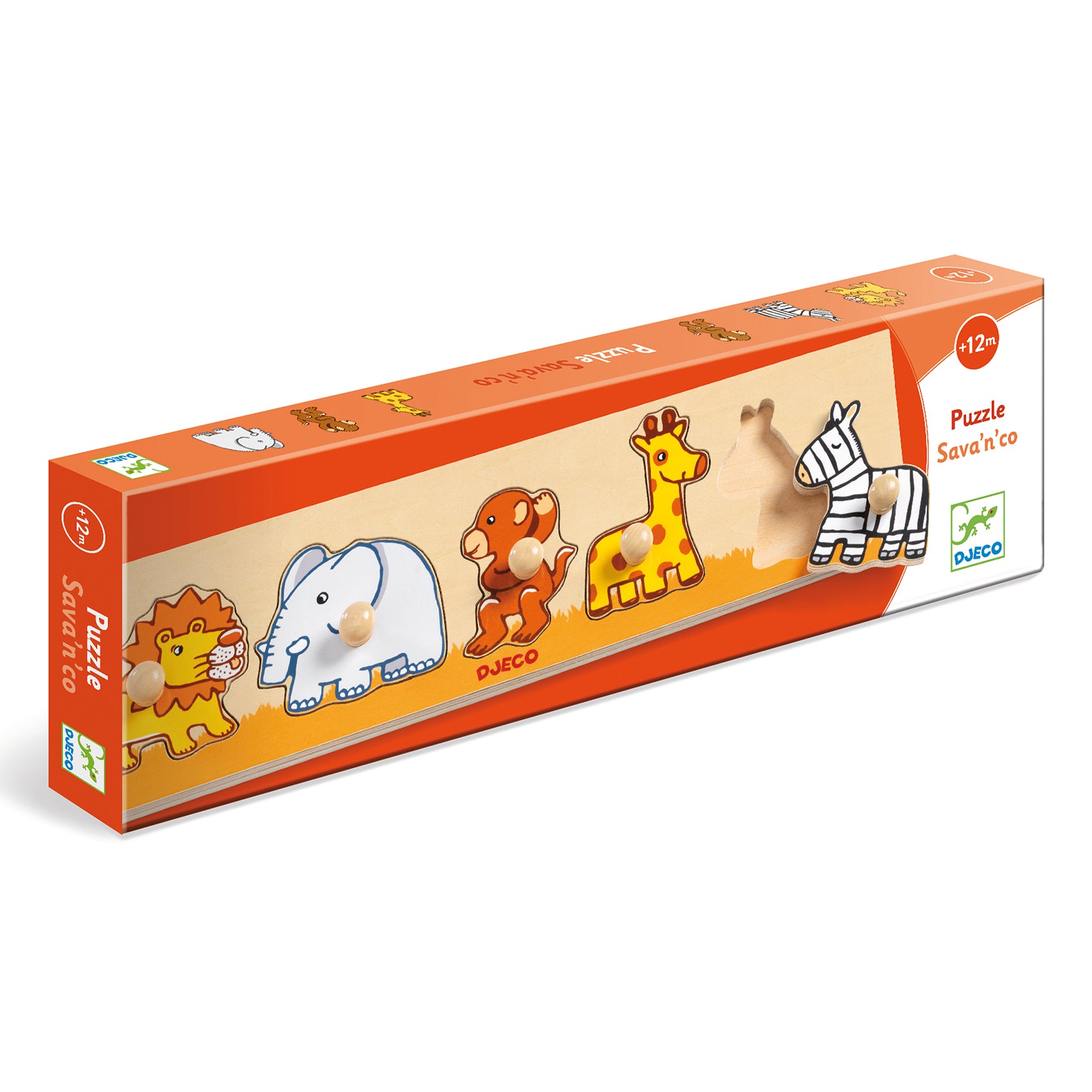Djeco Djeco - Wooden Puzzle - Sava'n'co - Pearls & Swines
