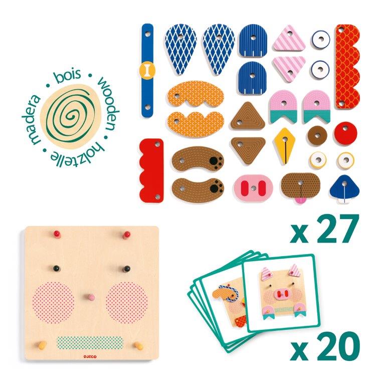 Djeco Djeco CreaFaces - Pearls & Swines