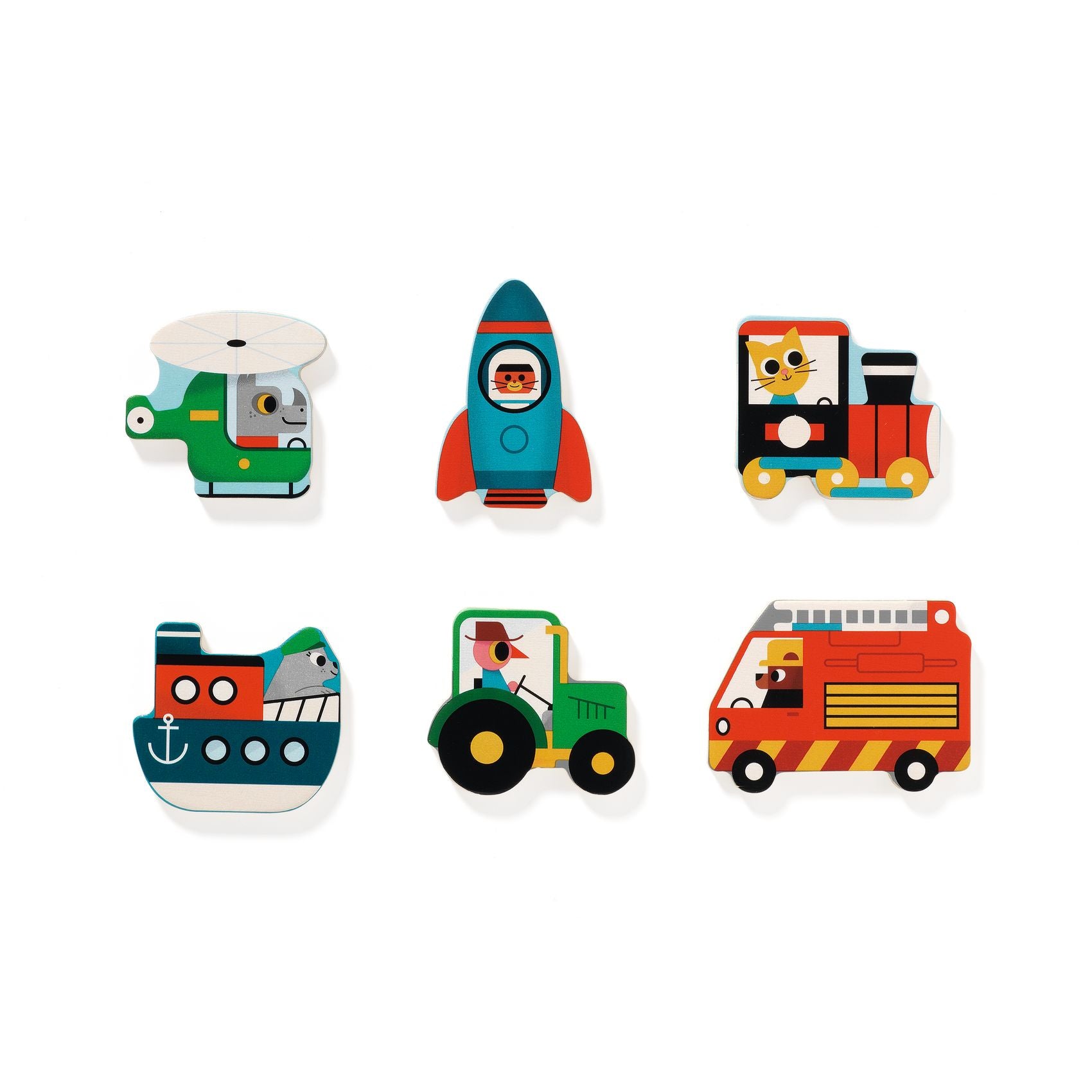 Djeco Djeco - Wooden Puzzle - Vroom - Pearls & Swines