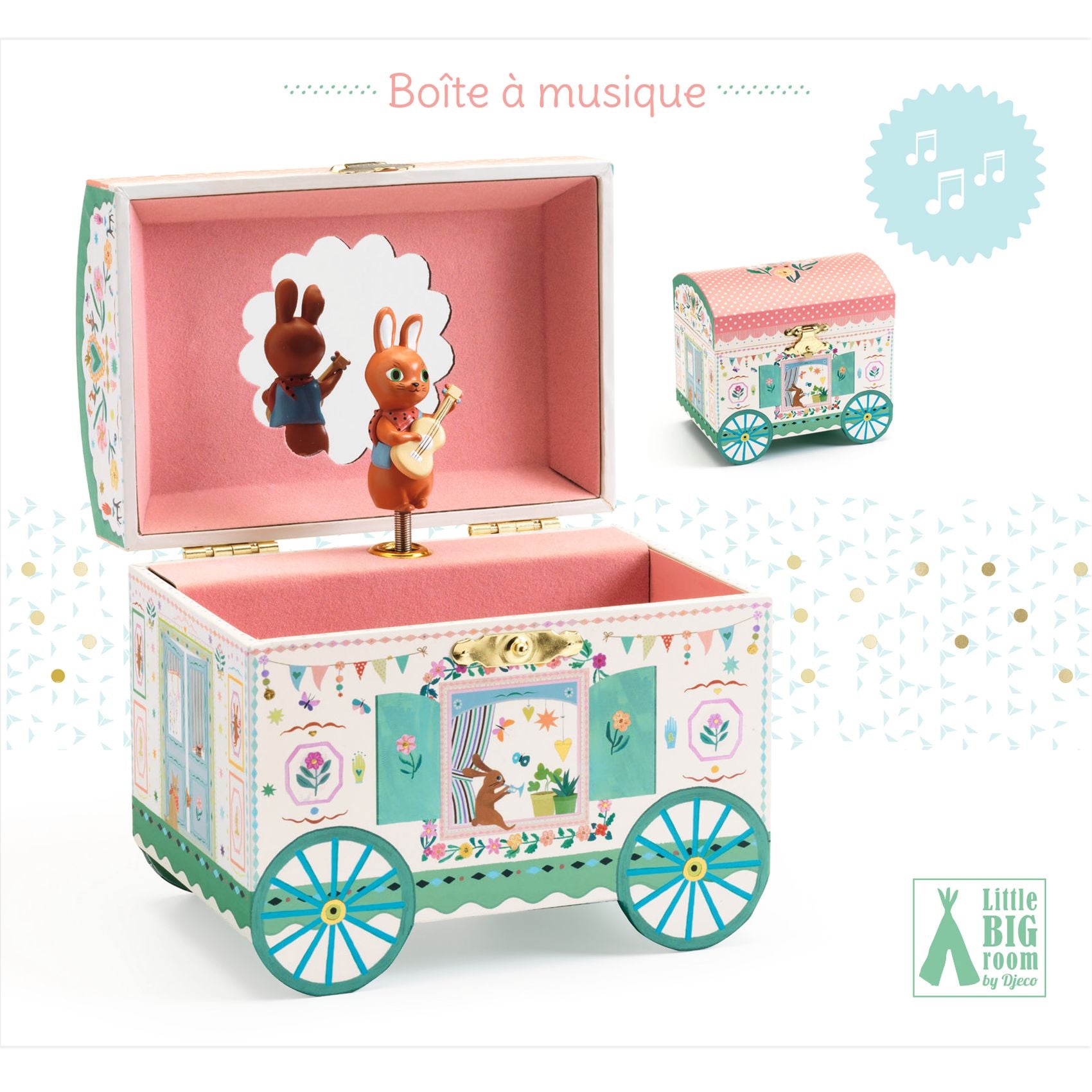 Djeco Djeco - Tune Box Cases - Enchanted Caravan - Pearls & Swines