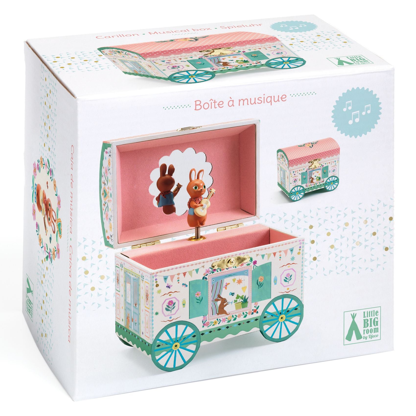 Djeco Djeco - Tune Box Cases - Enchanted Caravan - Pearls & Swines