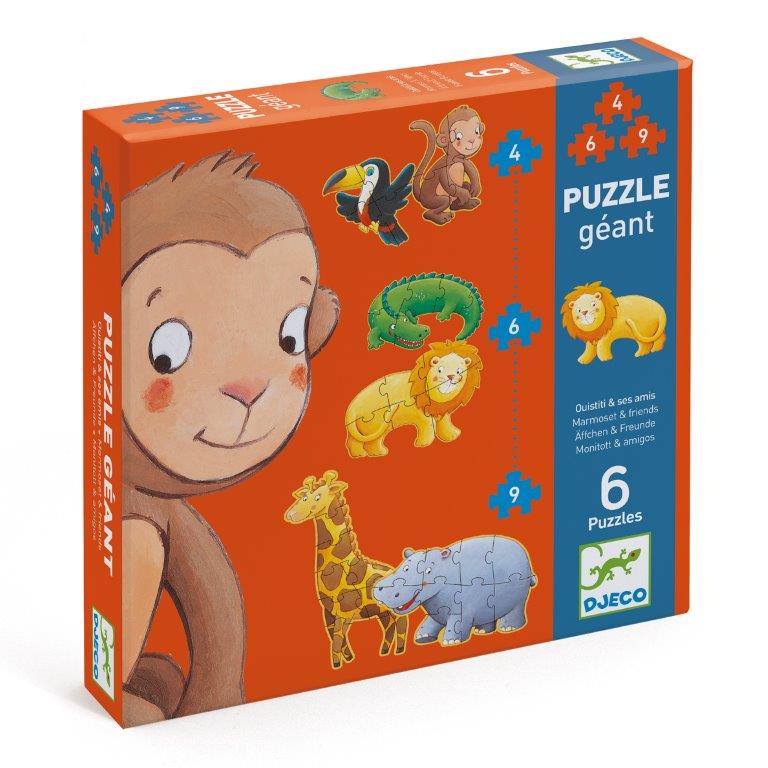 Djeco Djeco - Giant Puzzle - Marmoset & friends - Pearls & Swines