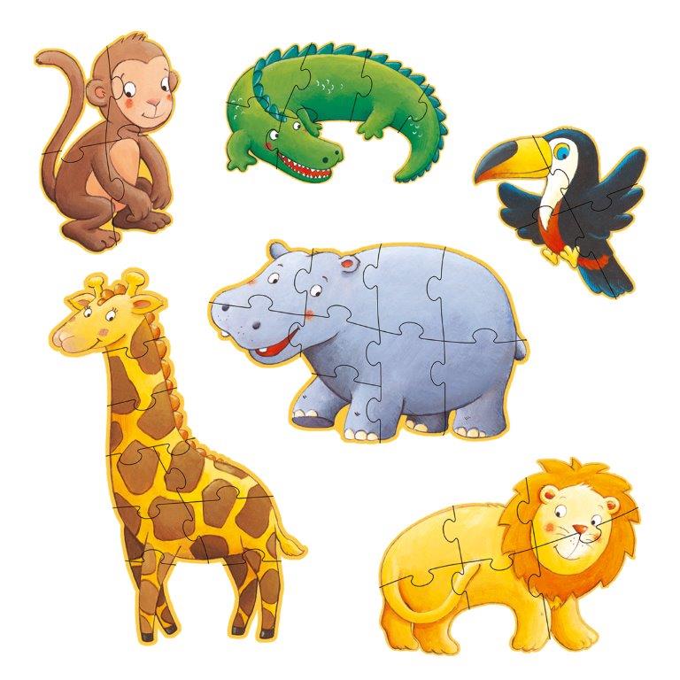 Djeco Djeco - Giant Puzzle - Marmoset & friends - Pearls & Swines