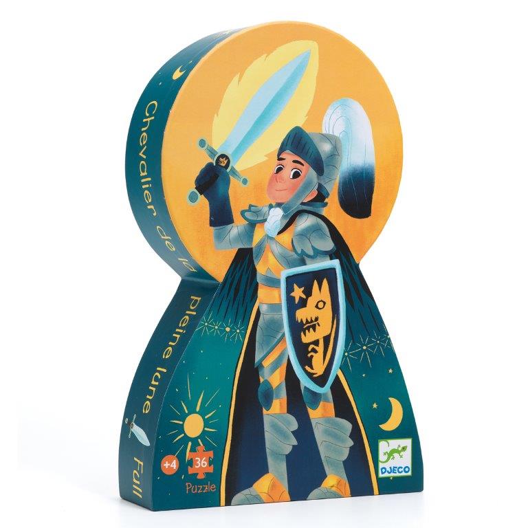 Djeco Djeco - Silhouette Puzzle - Full Moon Knight - Pearls & Swines