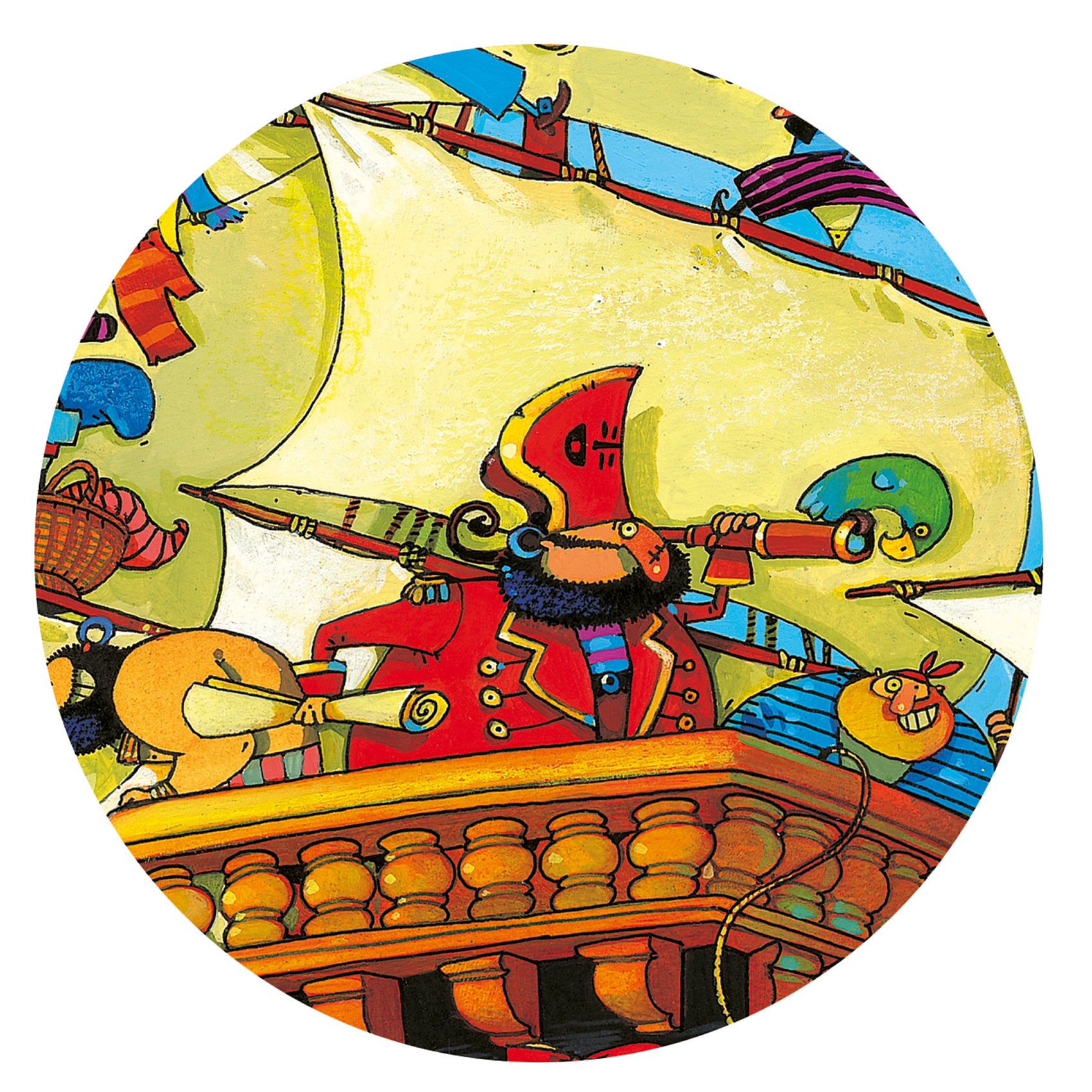 Djeco Djeco - Silhouette Puzzle - Barbarossa's Boat - Pearls & Swines