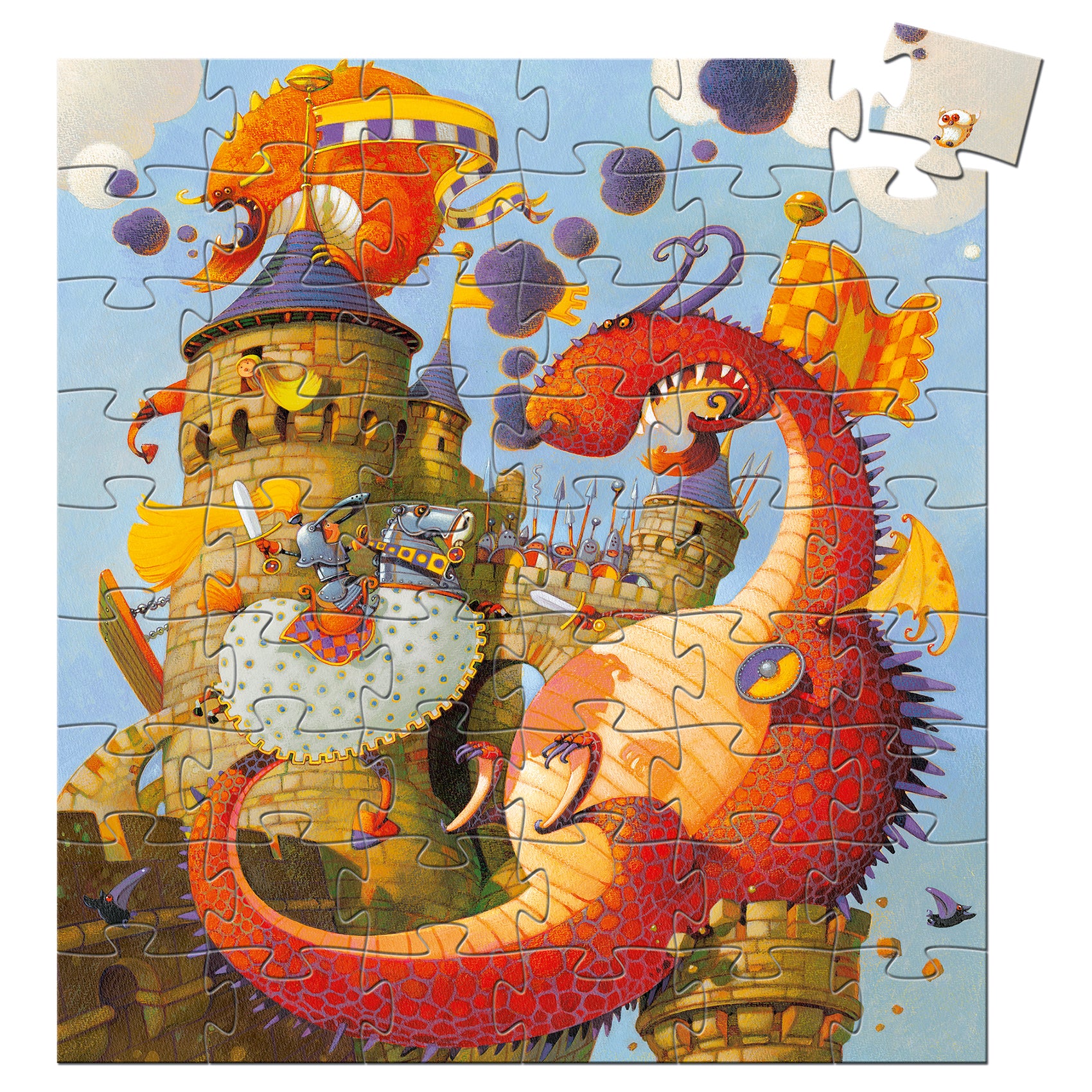 Djeco Djeco - Puzzle - Vaillant and the dragon - Pearls & Swines