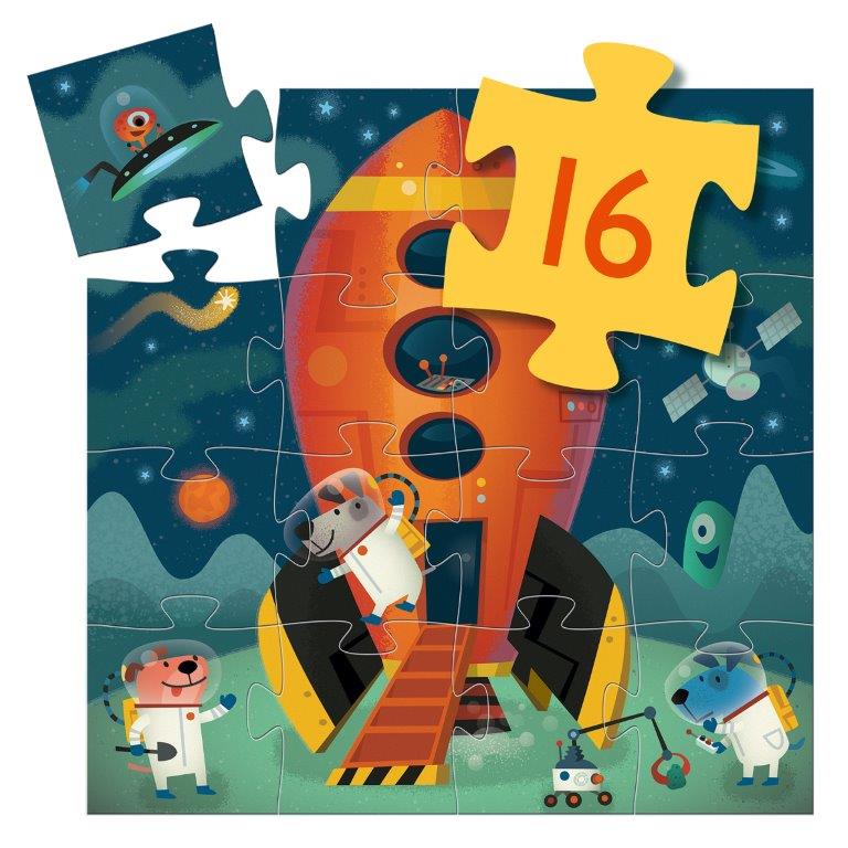 Djeco Djeco Silhouette Puzzle - Spaceship - Pearls & Swines