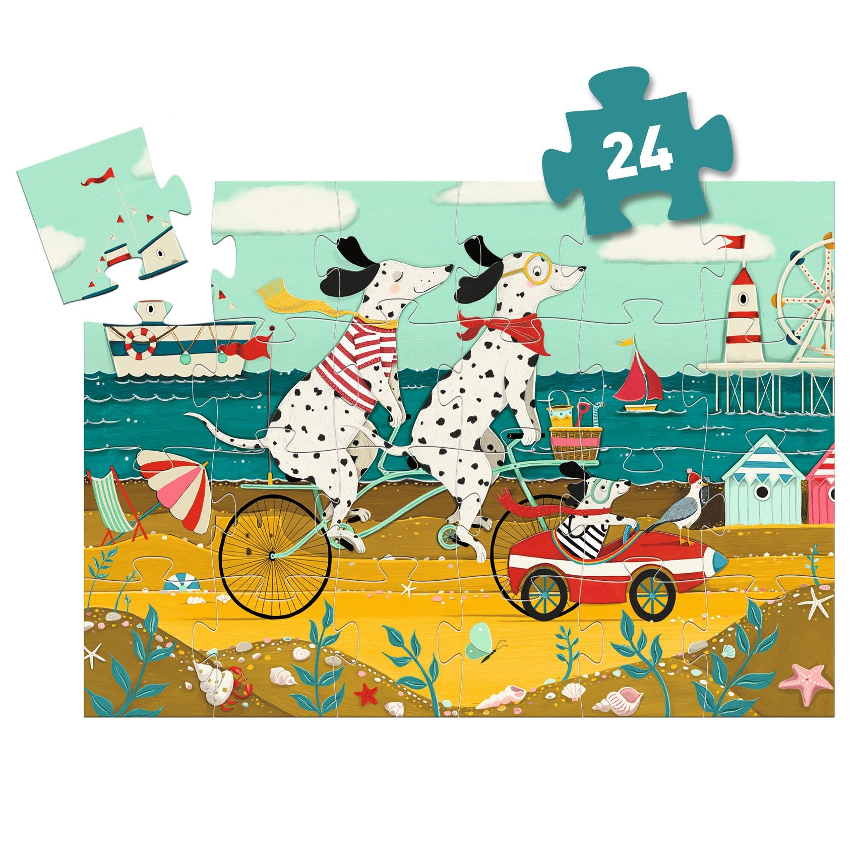 Djeco Djeco - Puzzle - Ollie, the dalmatian - Pearls & Swines