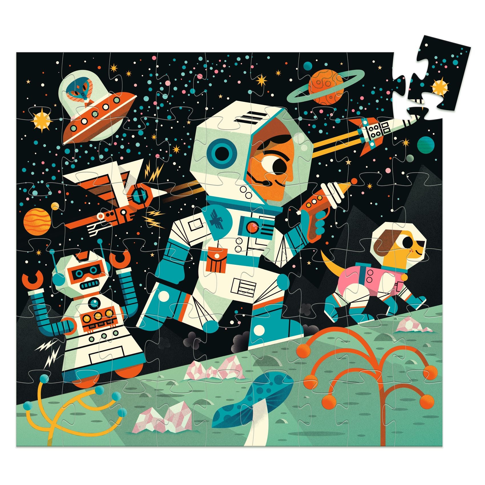 Djeco Djeco - Silhouette Puzzle - Space Station - Pearls & Swines