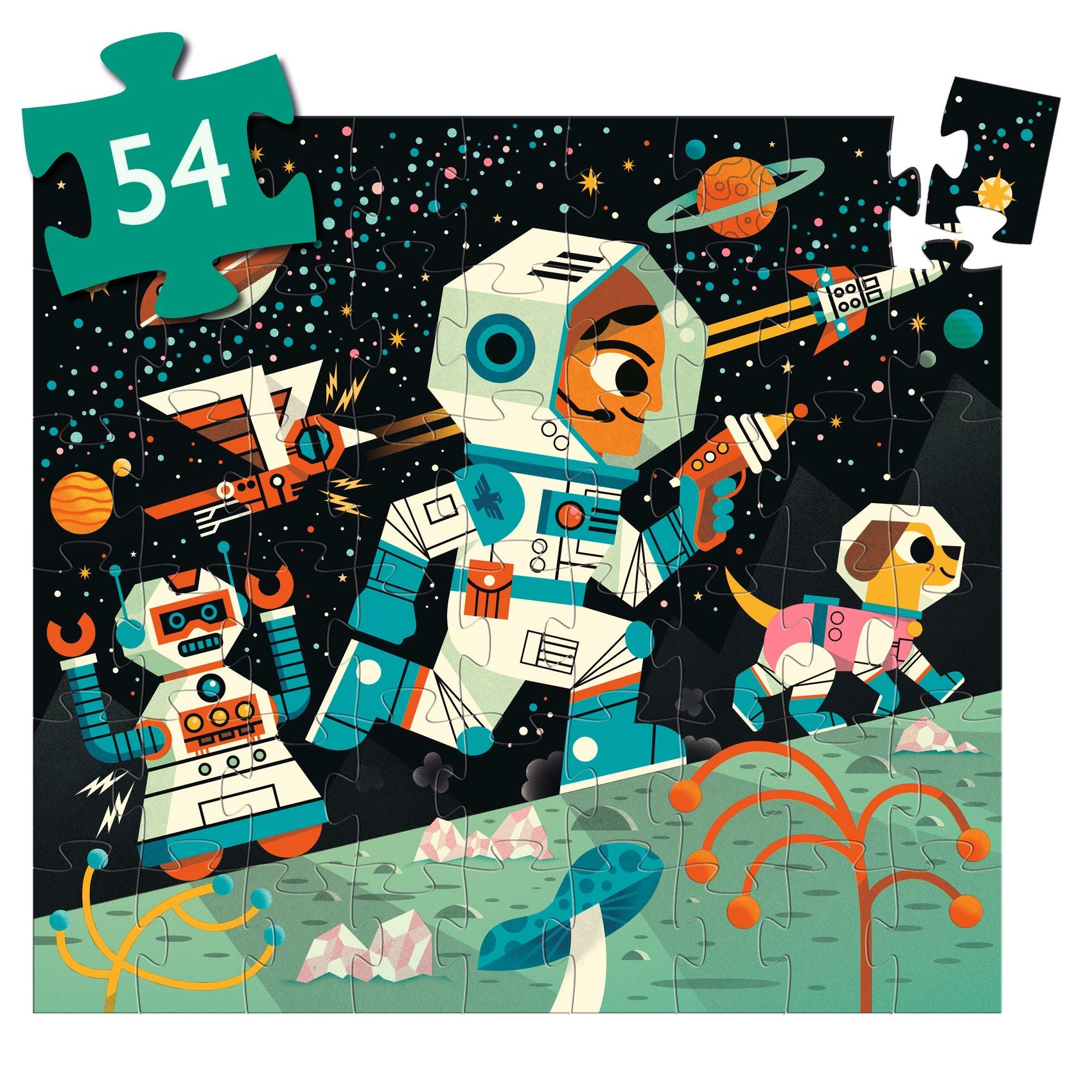 Djeco Djeco - Silhouette Puzzle - Space Station - Pearls & Swines