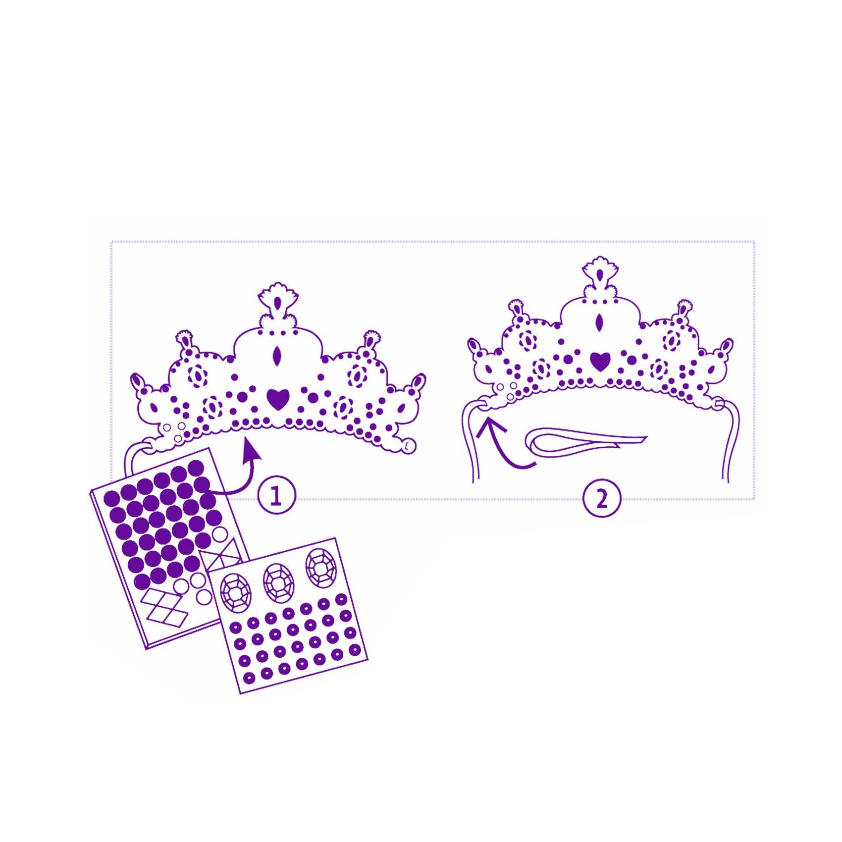 Djeco Djeco DIY Diadems - Like a princess - Pearls & Swines